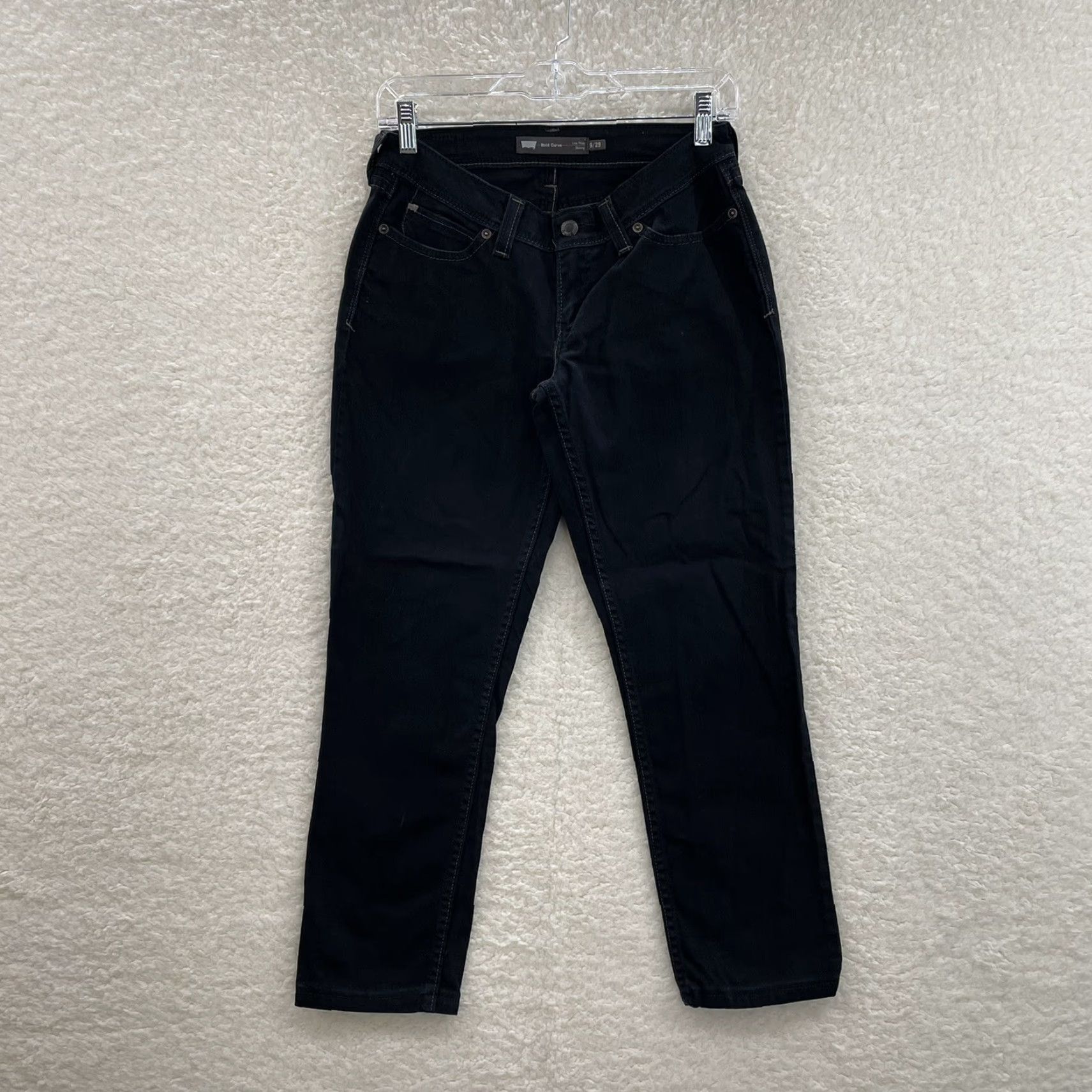 Levi's Levi's Jeans Skinny Womens Black Stretch Low Rise Cropped Bold Curve 8 29 28 denim Regular Sized XS? No. Size 30" / US 8 / IT 44 - 2 Thumbnail