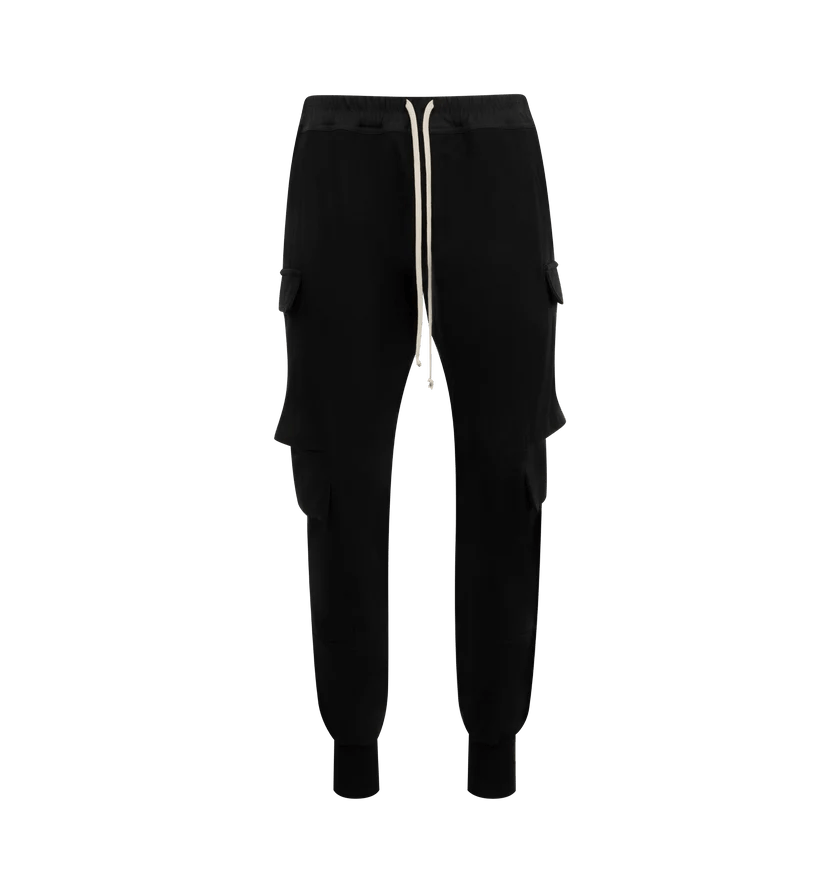 Rick Owens o1h1sh11225 Mastodon Megacargo Trousers in Black Size US 34 / EU 50 - 1 Thumbnail