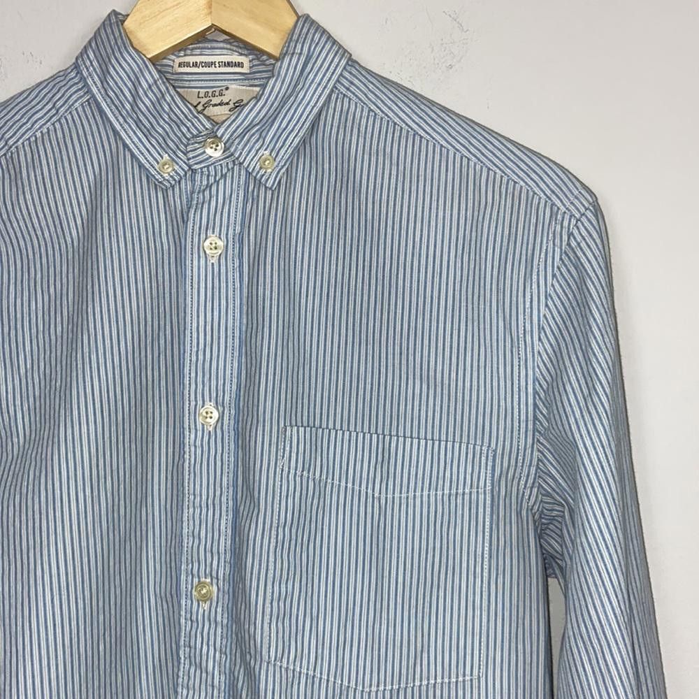 H&M H&M l Pinstripe Button Up Shirt Size Small Size 36R - 2 Thumbnail