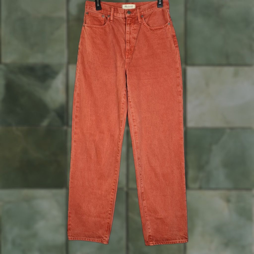 Madewell Madewell Baggy Straight Jeans Womens 27 Salmon High Rise Relaxed Denim Pants Size 27" / US 4 / IT 40 - 1 Thumbnail