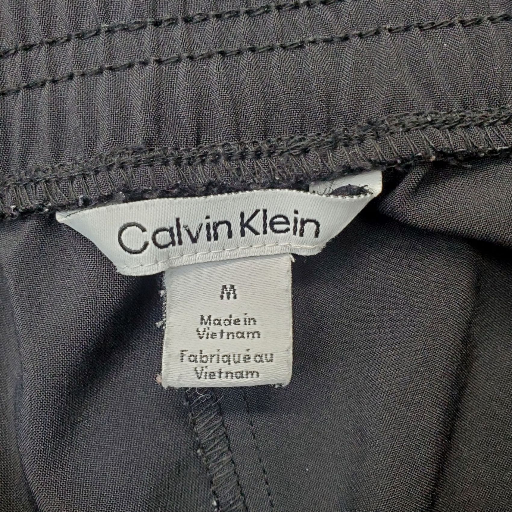 Calvin Klein Calvin Klein Jogger Pants Womens M Black Embroidered Logo Stretch Elastic Waist Size 32" / US 10 / IT 46 - 7 Thumbnail