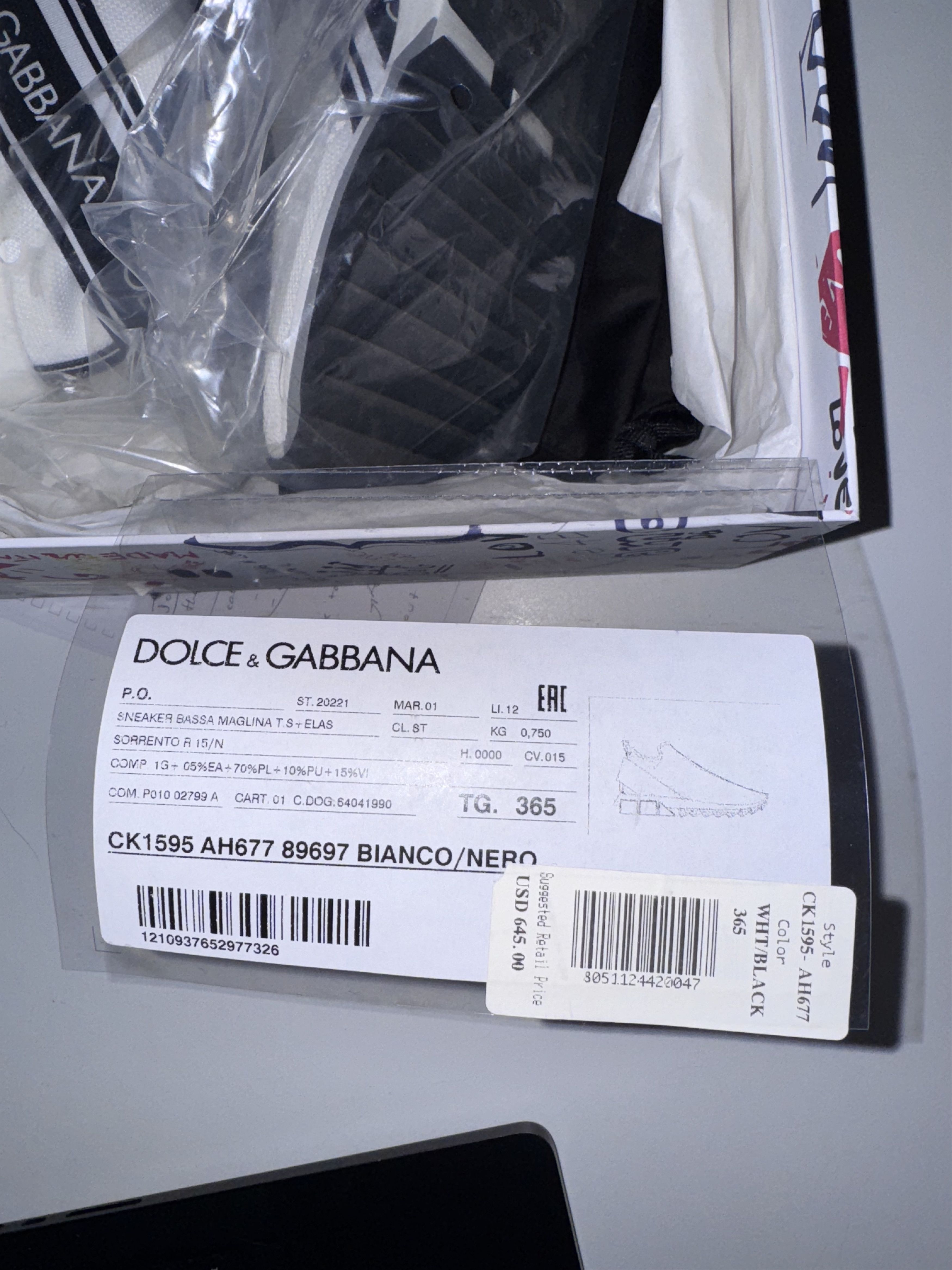 Dolce & Gabbana Dolce & Gabbana Sorrento Slip-On Sneakers White/Black Size US 5.5 / IT 35.5 - 4 Thumbnail