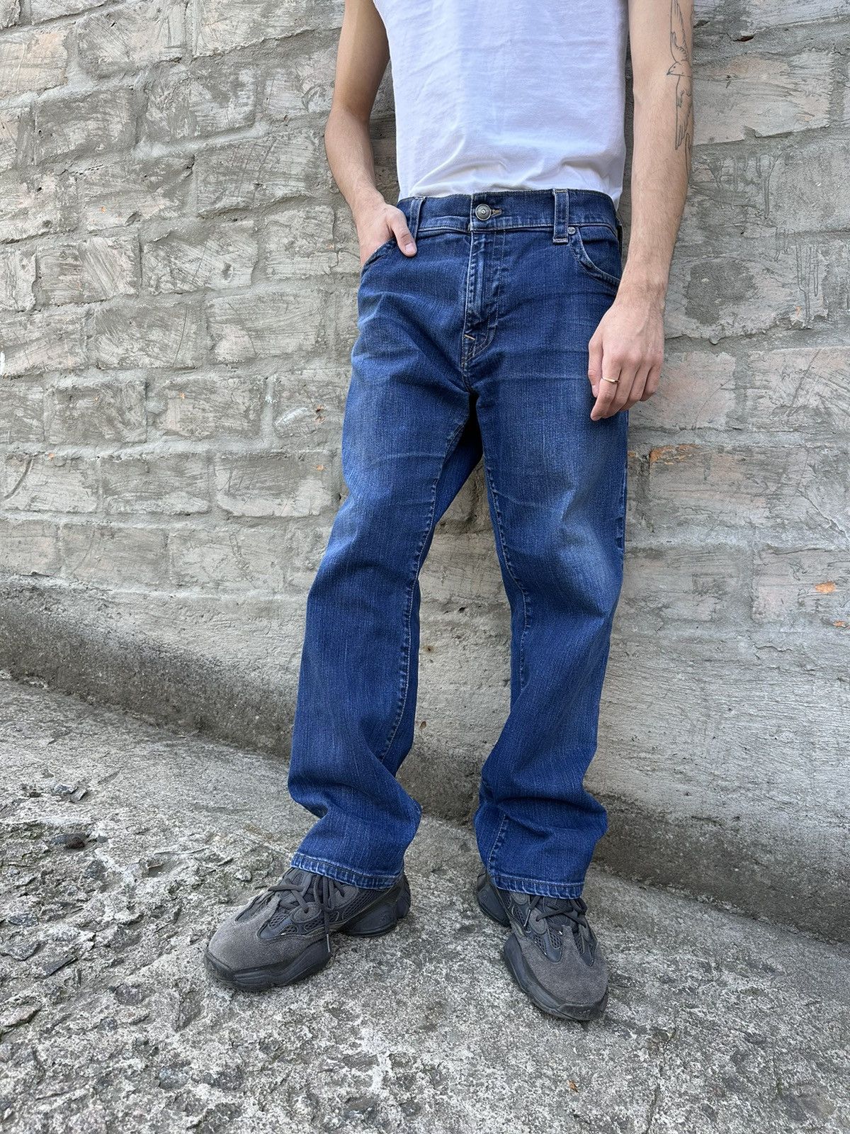 True Religion × Vintage True Religion Ricky Straight Jeans Pants Size US 40 / EU 56 - 2 Thumbnail