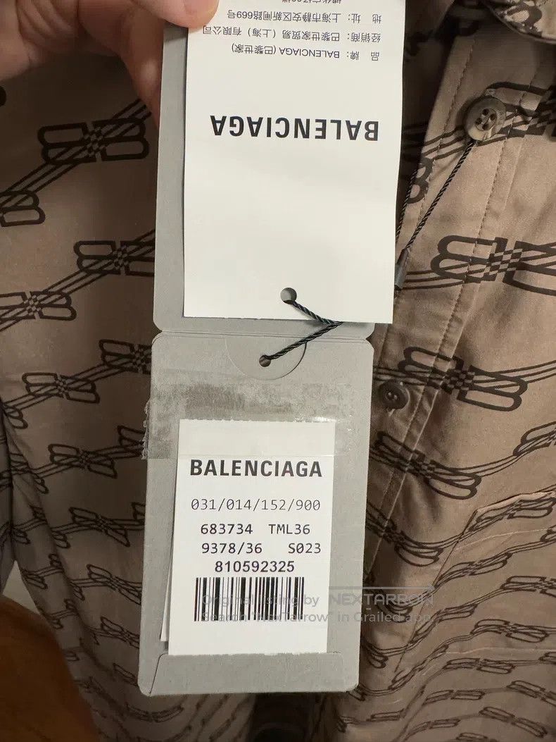 Balenciaga Balenciaga Fully Printed Brown Snap Button Short-Sleeve Sh Size XS / US 0-2 / IT 36-38 - 4 Thumbnail
