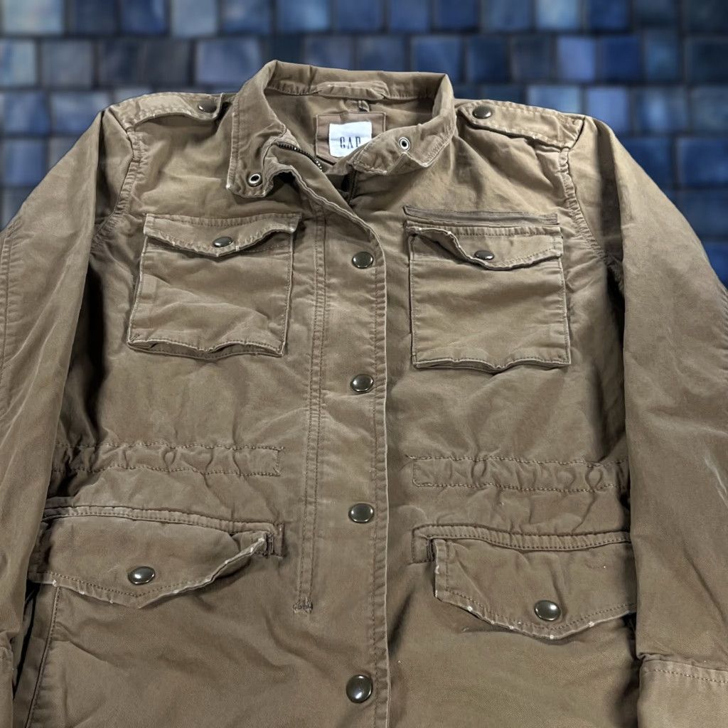 Gap GAP Chore Barn Jacket Women XS Tan Brown Military M65 Full Zip Snap Size XS / US 0-2 / IT 36-38 - 1 Thumbnail