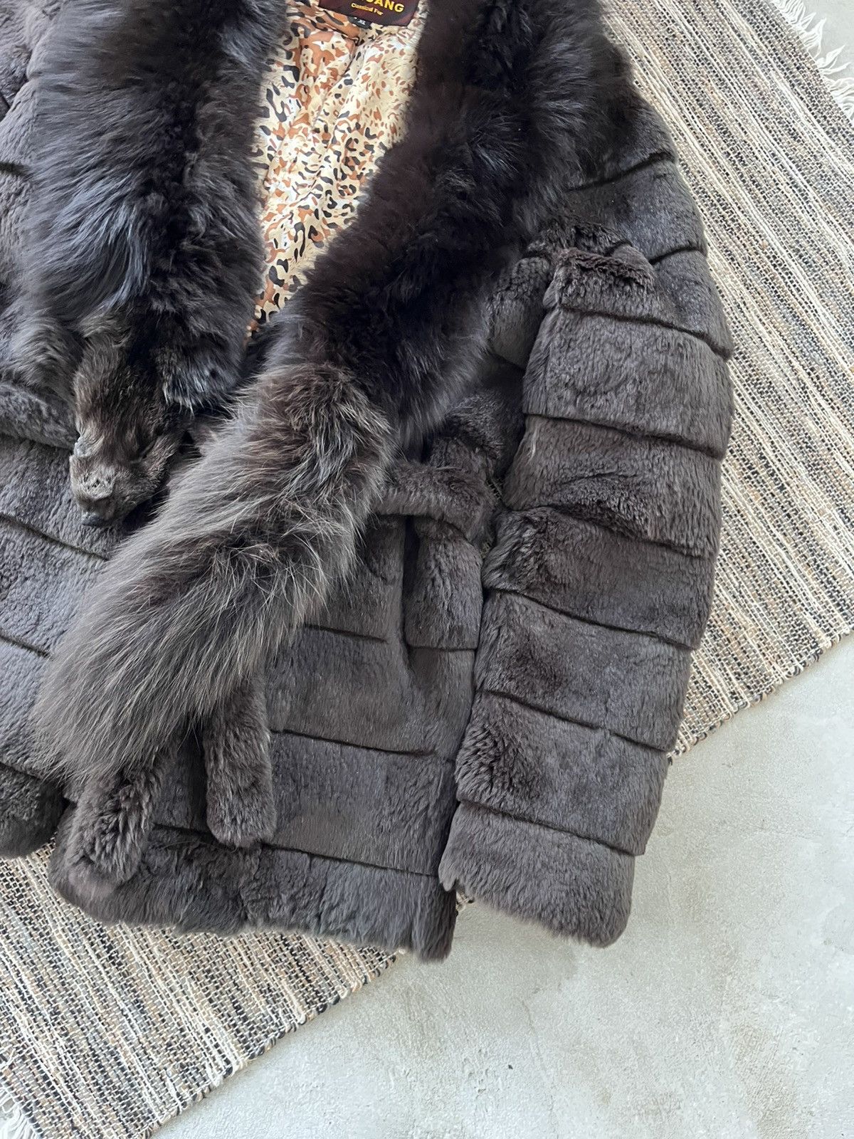 Japanese Brand Vintage Lynx Fur Coat Avantgarde Y2K Dark Grey Green Tint Size M / US 6-8 / IT 42-44 - 6 Thumbnail