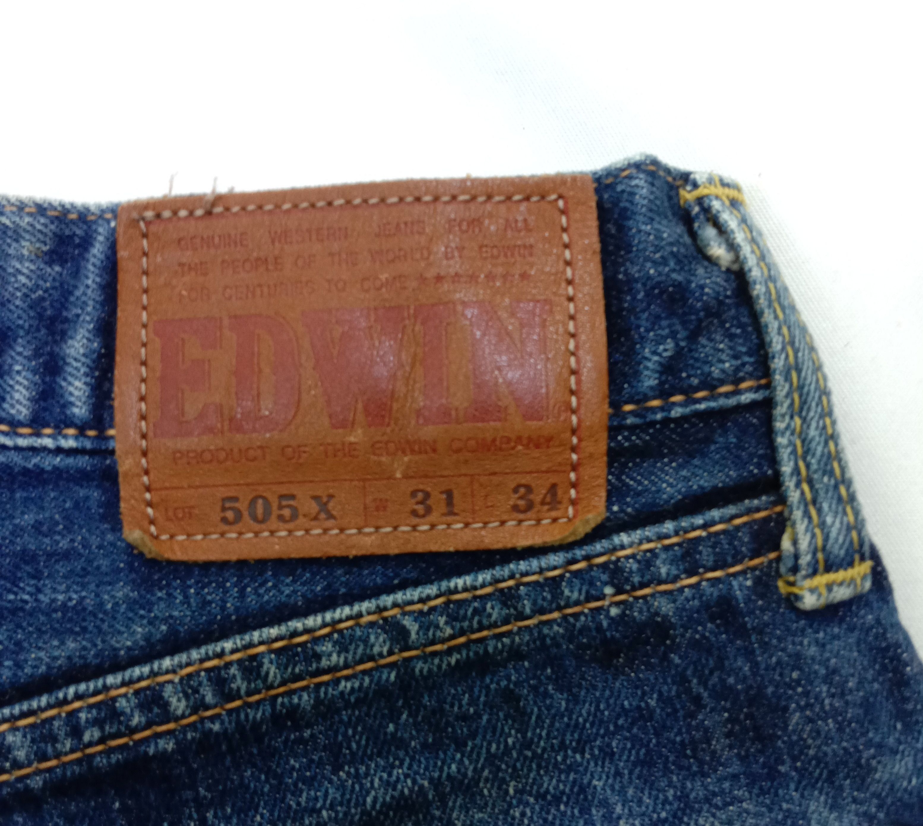 Edwin Vintage Edwin 505x Selvedge Jeans Orange Tab Denim Size US 31 - 13 Thumbnail