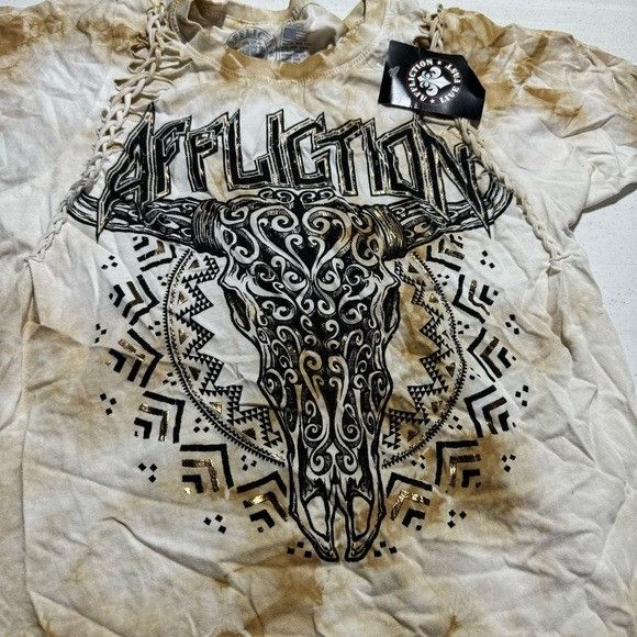 Affliction NWT AFFLICTION DEADWOOD WOMEN’S T-SHIRT SZ LARGE L Size L / US 10 / IT 46 - 2 Thumbnail