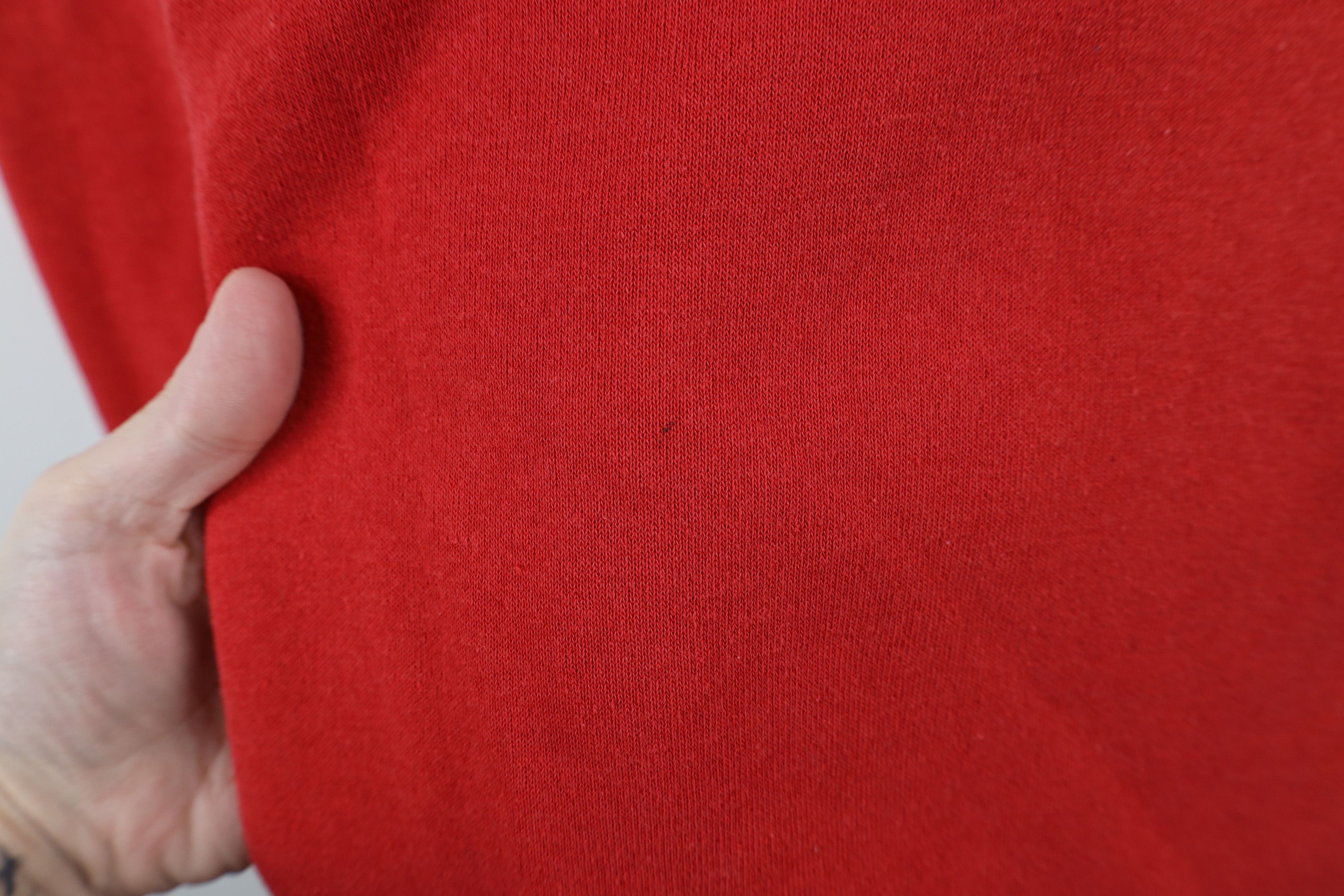 Vintage Vintage 70s Streetwear Distressed V-Neck Sweatshirt Red USA Size US S / EU 44-46 / 1 - 4 Thumbnail