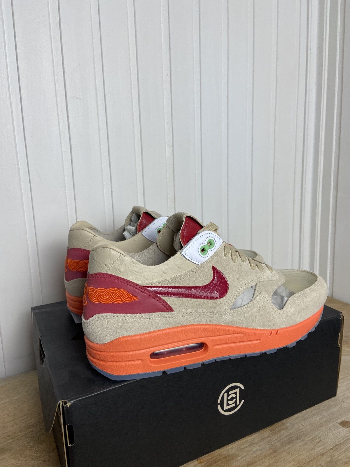 CLOT × Nike New Nike Air Max 1 "Clot Kisses Of Death" Authentic 8,5US Size US 8.5 / EU 41-42 - 4 Thumbnail