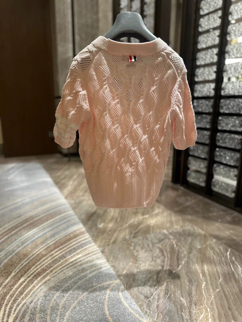 Thom Browne Thom Browne Pink short-sleeve knit Size S / US 4 / IT 40 - 8 Thumbnail