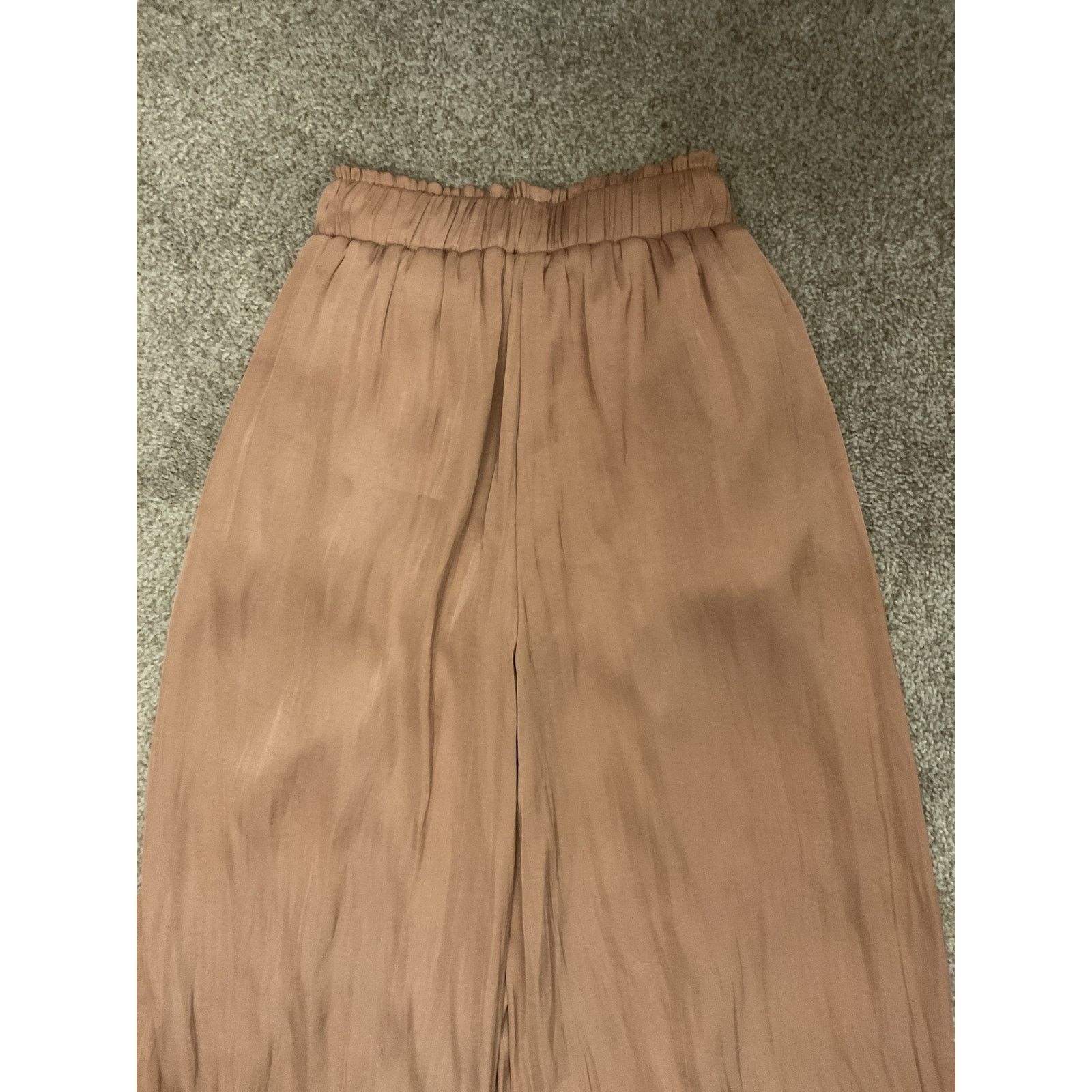 By Together By Together Pure Bliss Satin Split Wide Leg Pants in Rose, S Size 27" / US 4 / IT 40 - 8 Thumbnail