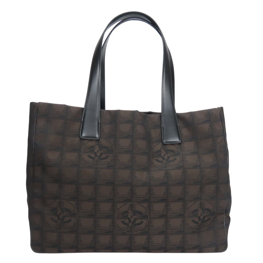 Chanel Chanel New Travel Line Jacquard Nylon Tote Bag Others Tote Bag in Brown, Women's
