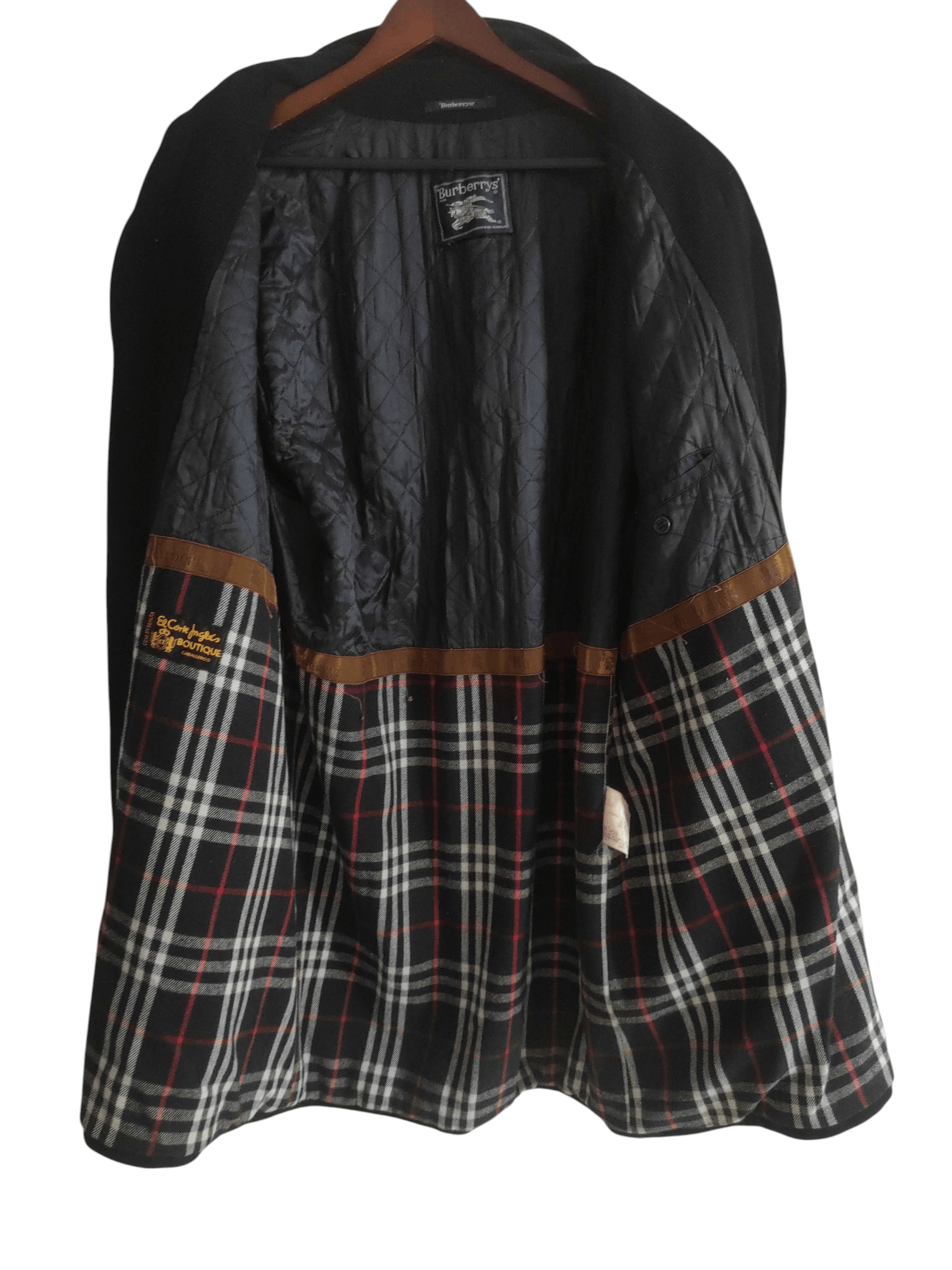 Burberry Vintage Burberrys Wool 90s Duffle Coat Blue Nova Check Size US XL / EU 56 / 4 - 4 Thumbnail
