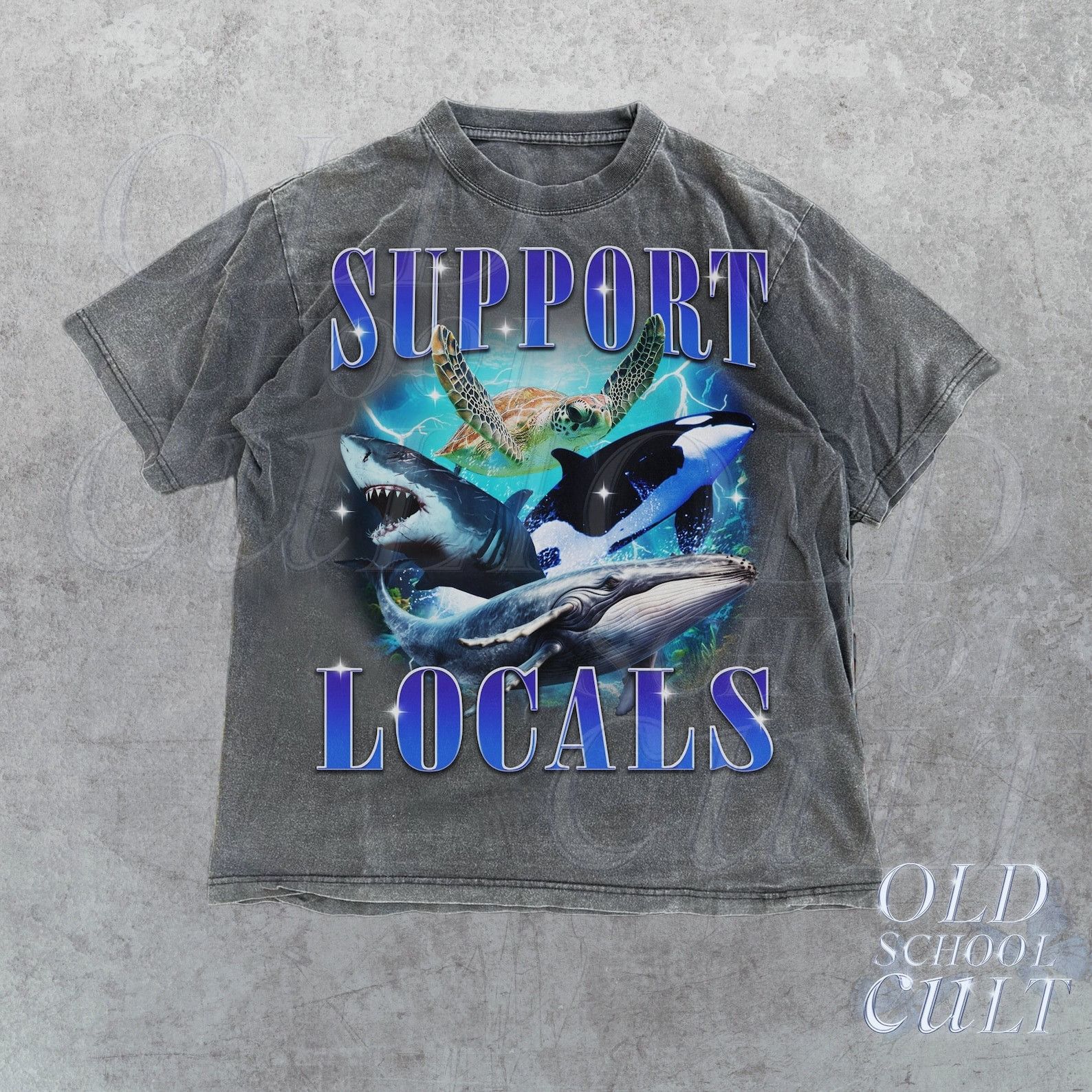 The Unbranded Brand Support Locals Vintage 90s Sea Animal Tshirt Size US L / EU 52-54 / 3 - 1 Thumbnail