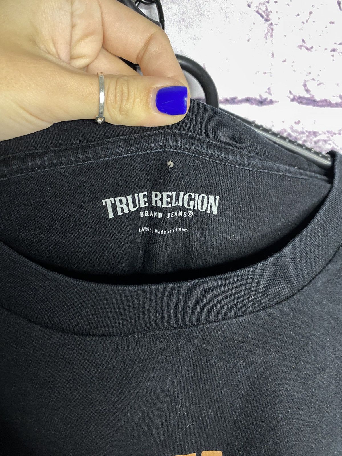 True Religion Men's T-Shirt True Religion Big Logo Tee Size L Size US L / EU 52-54 / 3 - 4 Thumbnail