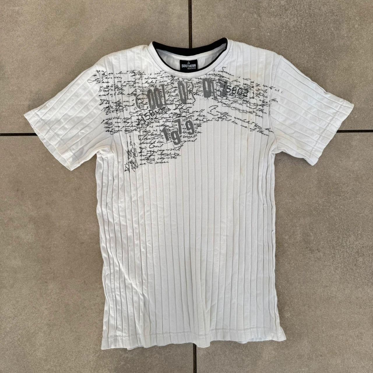 Vintage Vintage y2k Opium Ribbed T shirt Tee White Printed Size US M / EU 48-50 / 2 - 1 Thumbnail