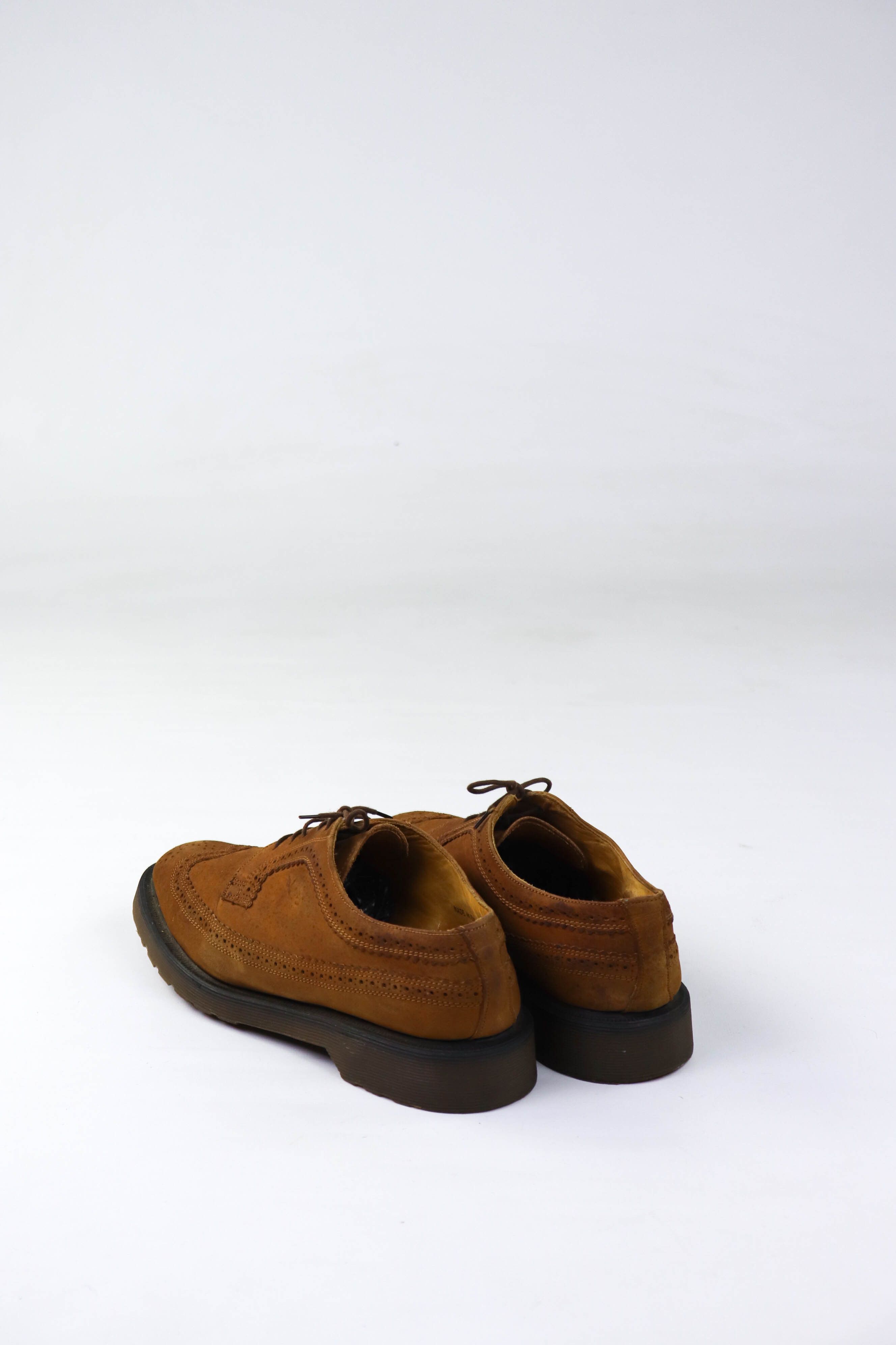 Dr. Martens Vintage Dr. Martens Made in England Tan Brown Suede Brogues Size US 8.5 / EU 41-42 - 5 Thumbnail