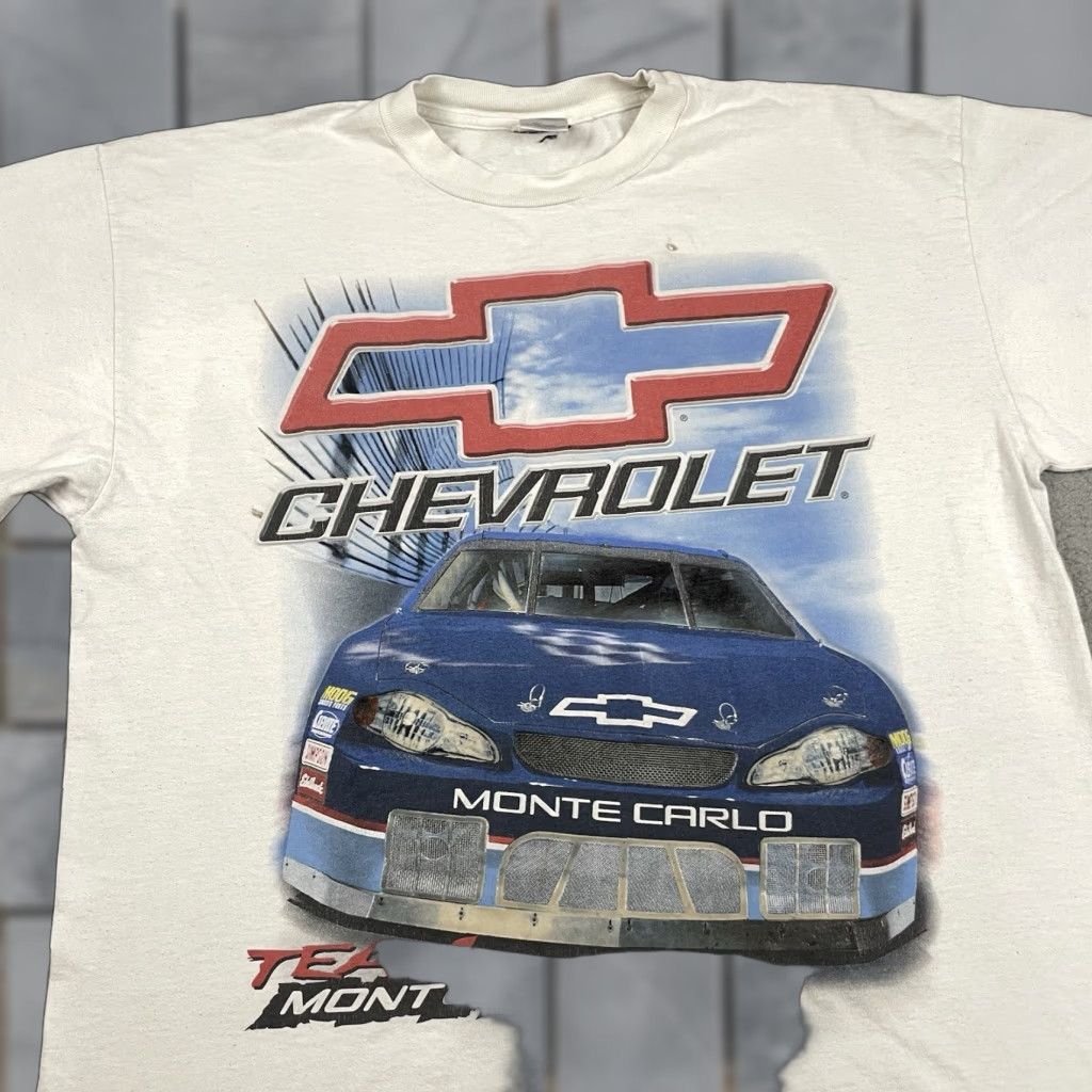 NASCAR VINTAGE NASCAR T Shirt Adult 2XL White Chevrolet Racing 2004 Monte Carlo Tour Size US XXL / EU 58 / 5 - 1 Thumbnail