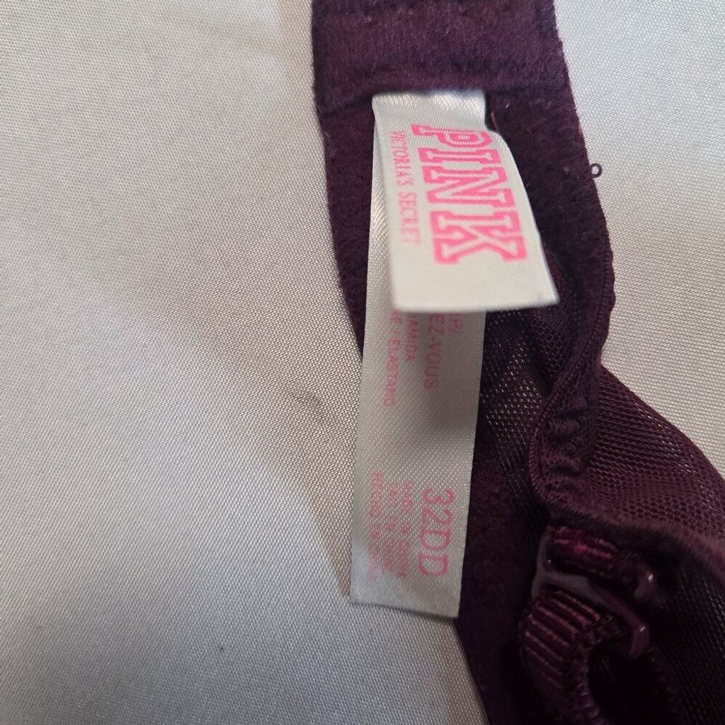 Victoria's Secret Trendy Victoria Secret-Lace-Deeppurple-Push-Up 32DD-Lingerie Size ONE SIZE - 2 Thumbnail