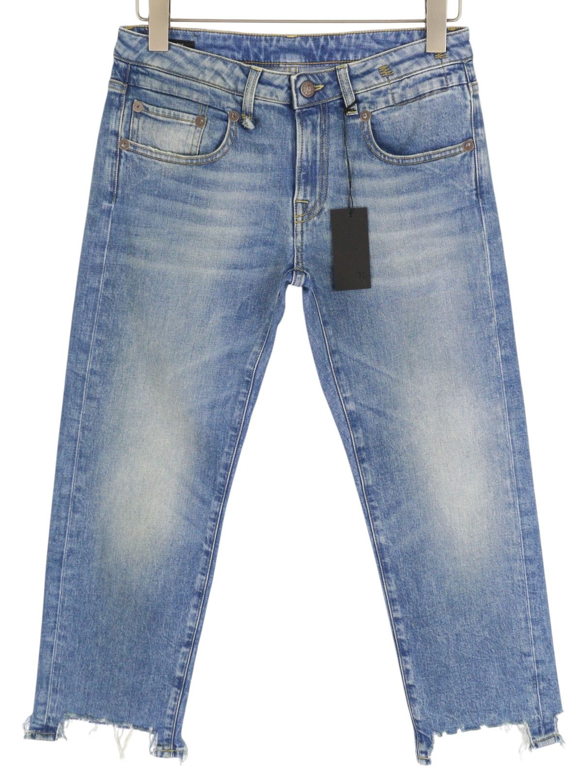 BOY 27 Blue Jasper Stretch Washed Distress Zip Jeans 83158