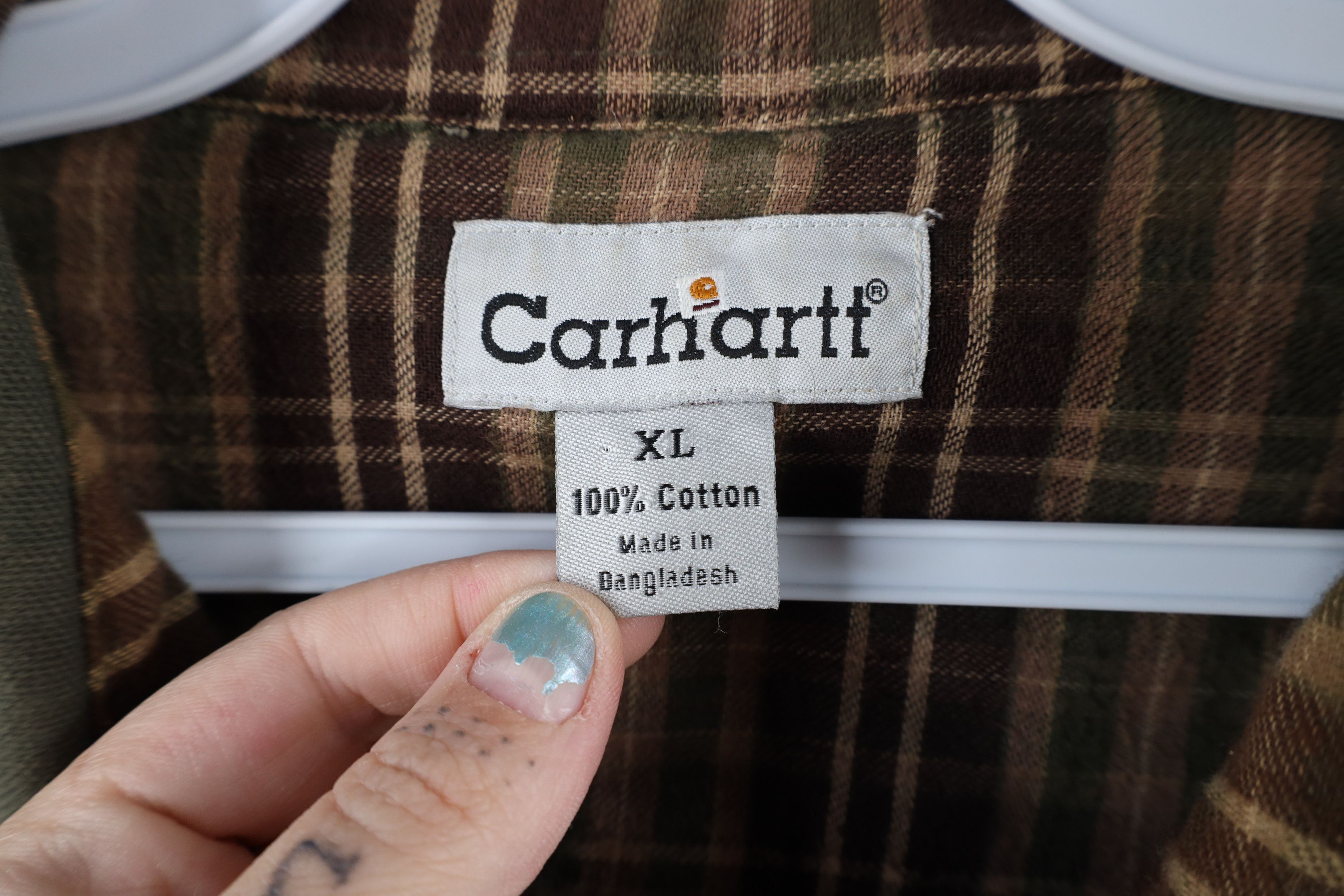 Carhartt Vintage Carhartt Lined Canvas Button Shirt Jacket Green Size US XL / EU 56 / 4 - 9 Thumbnail