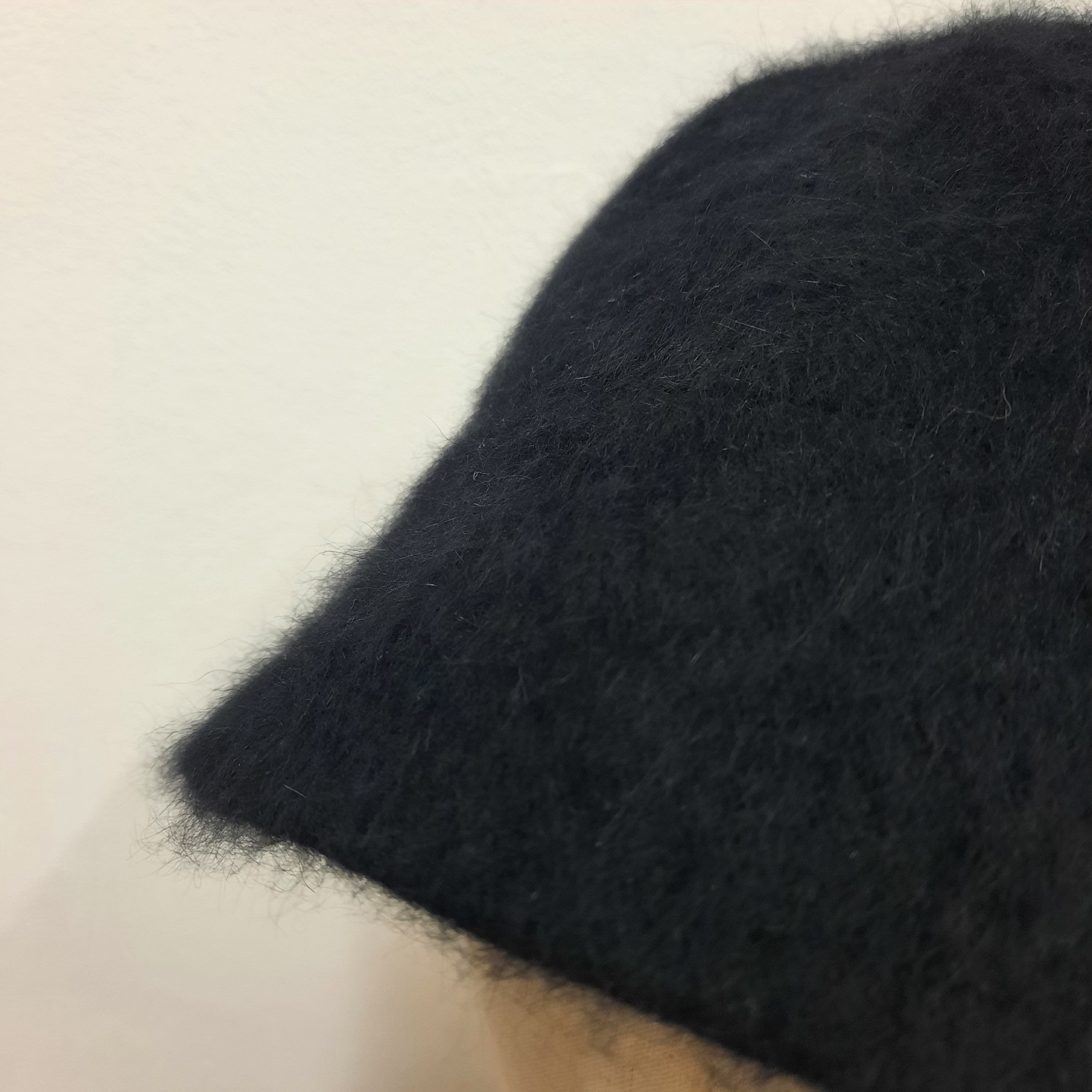 Japanese Brand 💥 Japanese brand super black fur daisy hat Size ONE SIZE - 3 Thumbnail