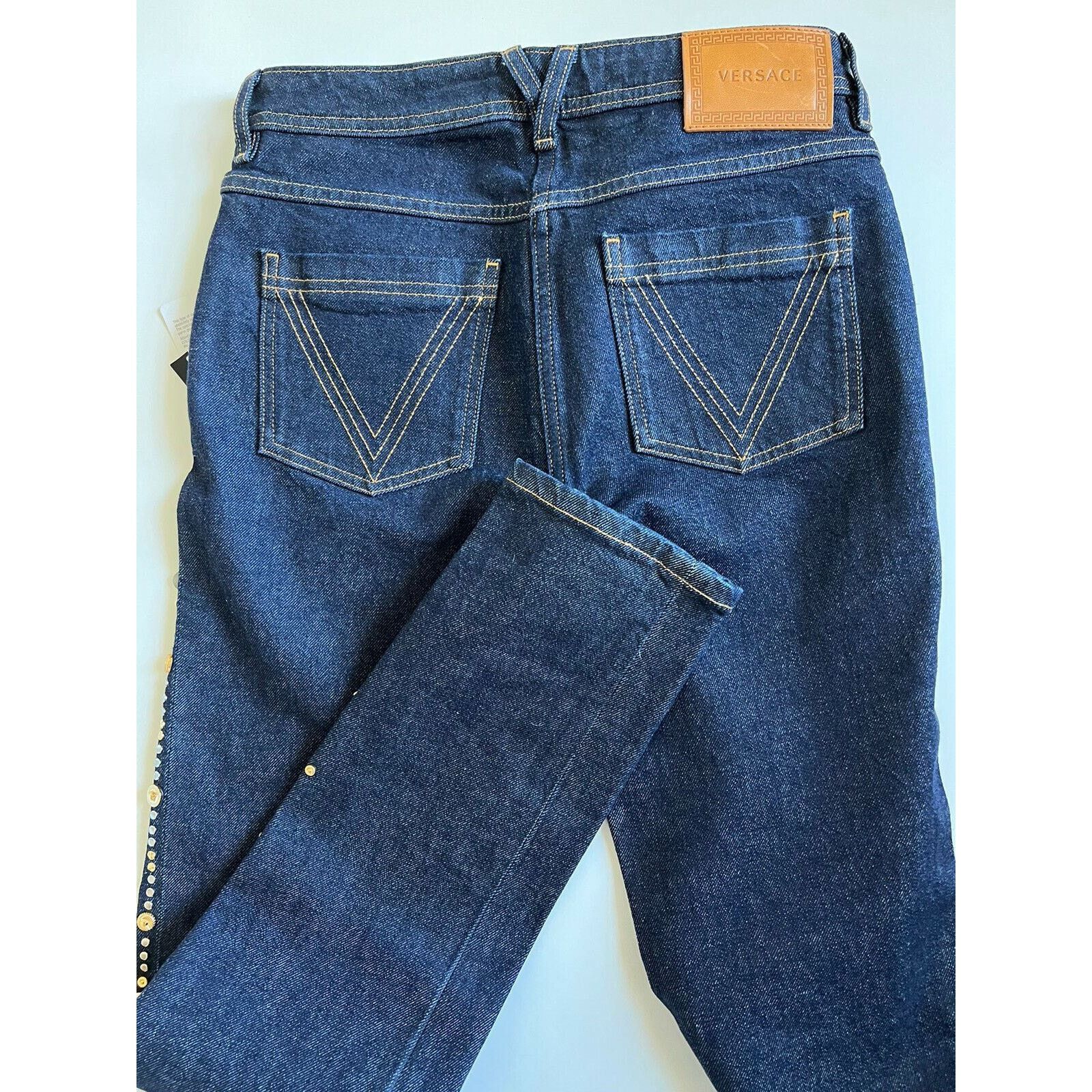 Versace Versace Studded Women's Denim Dark Blue Jeans Size 27 US Size 27" / US 4 / IT 40 - 5 Thumbnail