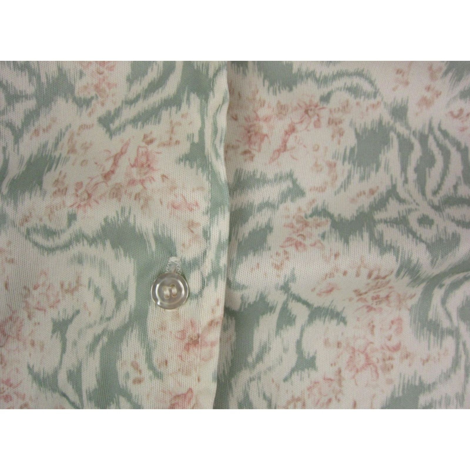 Vintage Vintage Shirt Womens S Green Floral 60s 70s Classic Button-Up Casual Cardigan? Size S / US 4 / IT 40 - 4 Thumbnail
