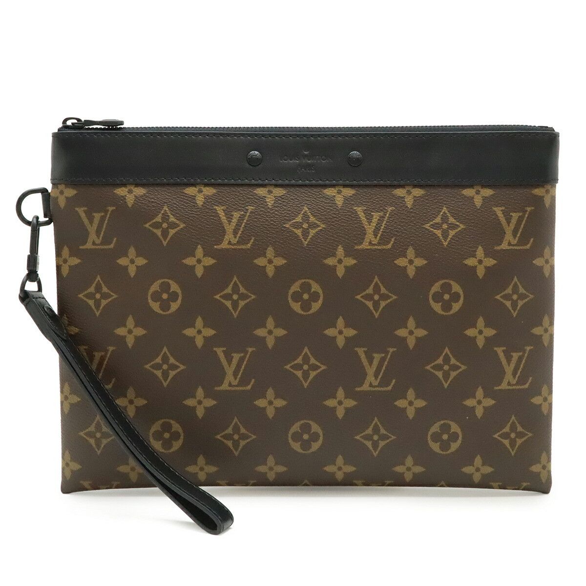 Louis Vuitton Louis Vuitton Louis Vuitton Pochette To Go Monogram Eclipse Clutch Bag Textile Clutch Bag M82079 DUTY FREE for USA Size ONE SIZE - 1 Thumbnail