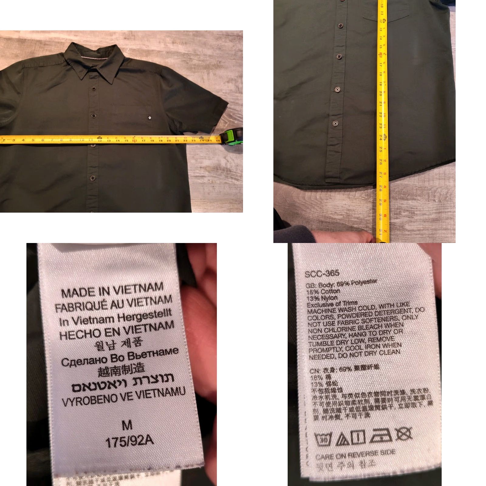 Marmot Marmot For Life Shirt Button-Up Shirt Mens M Green Polyester Nylon Hiking Sleeve Short Collared Button Up Marmot For Life Size US M / EU 48-50 / 2 - 8 Thumbnail