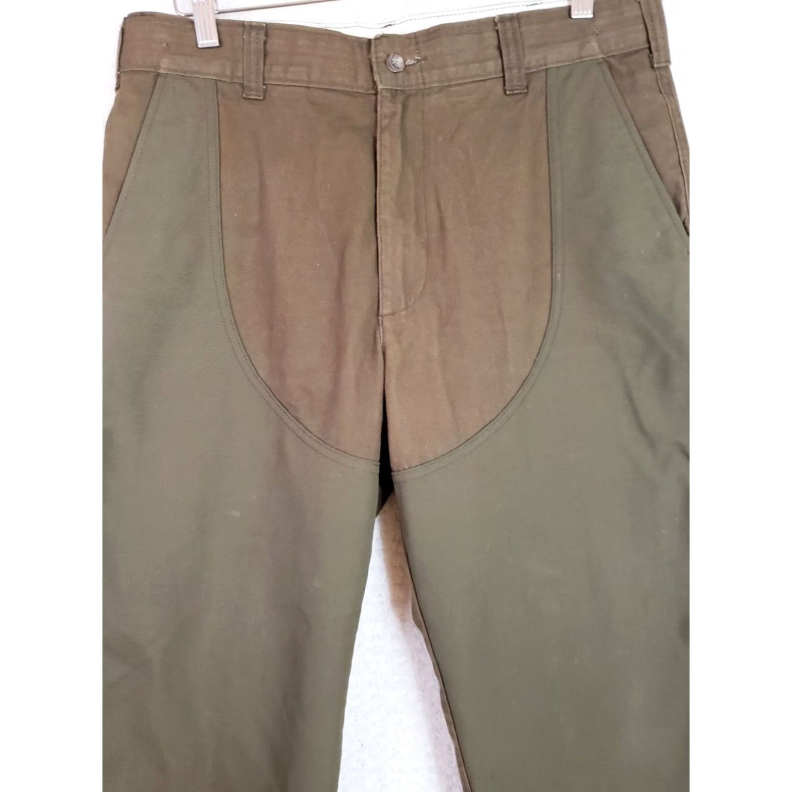 Vintage VINTAGE LL Bean Upland Brush Guard Hunting Pants Nylon Khaki Tan 34x25.5 USA Made 5-Pocket Mens Regular Straight Machine Washable Size US 34 / EU 50 - 3 Thumbnail
