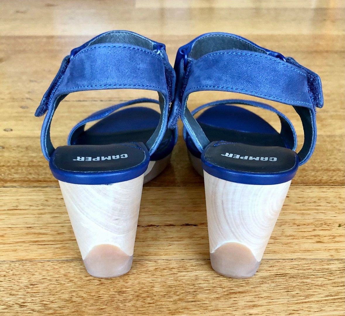 Camper Camper Leather Blue Sandals Wedge Heels 💙 Size US 7 / IT 37 - 5 Thumbnail