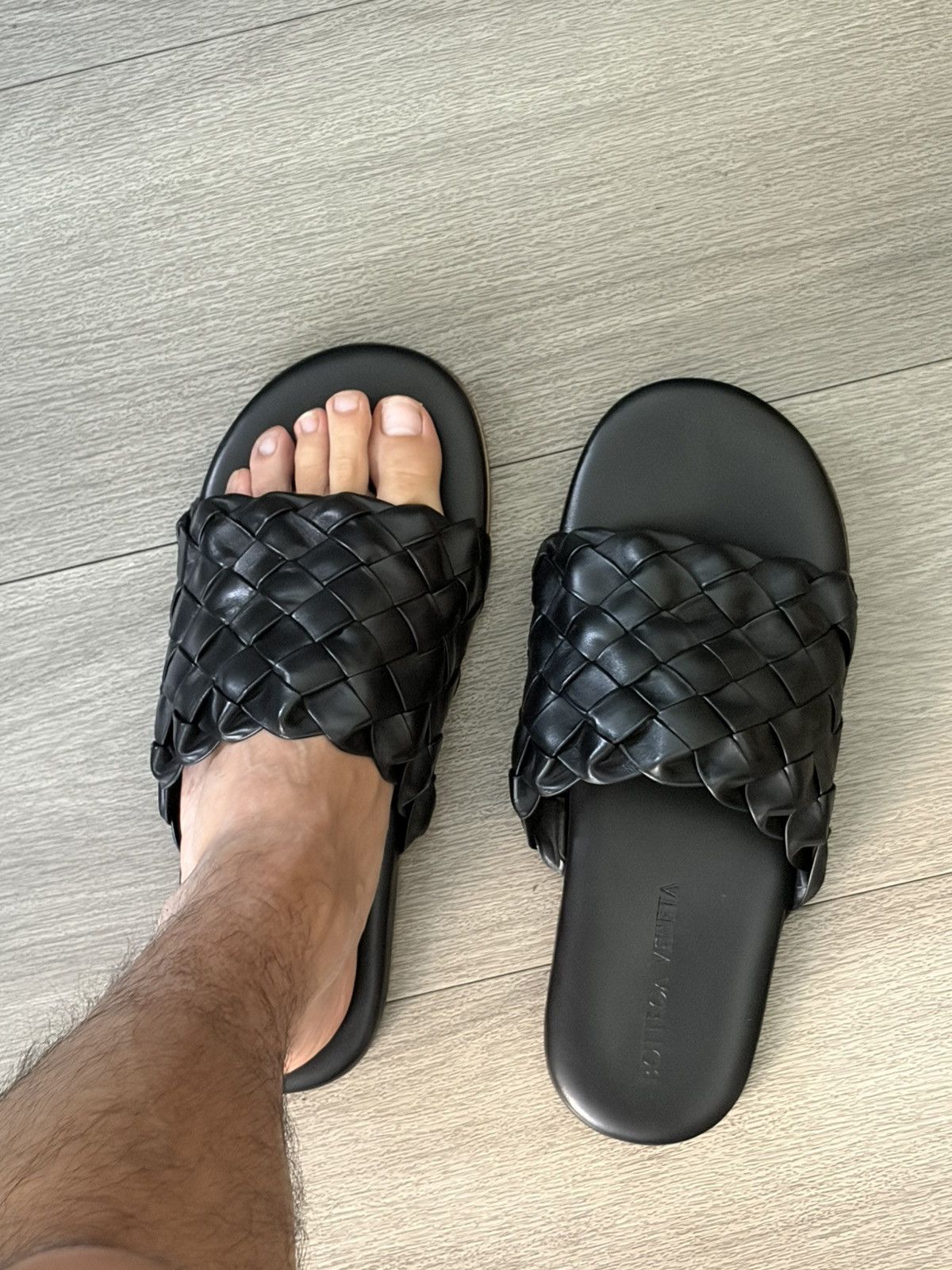 Bottega Veneta Increcciatto Nappa leather woven slides EU41/ US8 Size US 8 / EU 41 - 6 Thumbnail