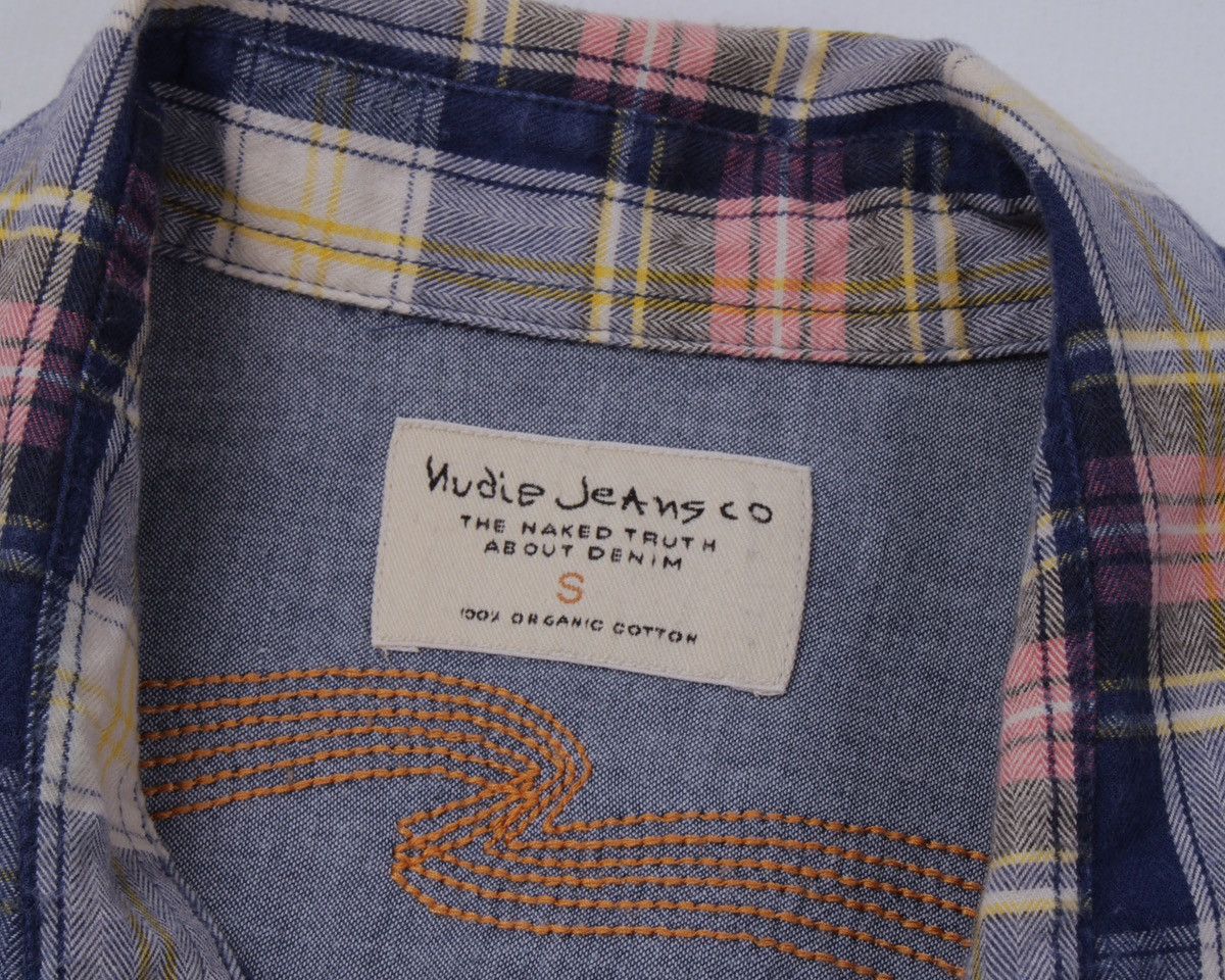 Nudie Jeans NUDIE Gunnar Organic Cotton Herringbone Check Button Shirt Size US S / EU 44-46 / 1 - 9 Thumbnail