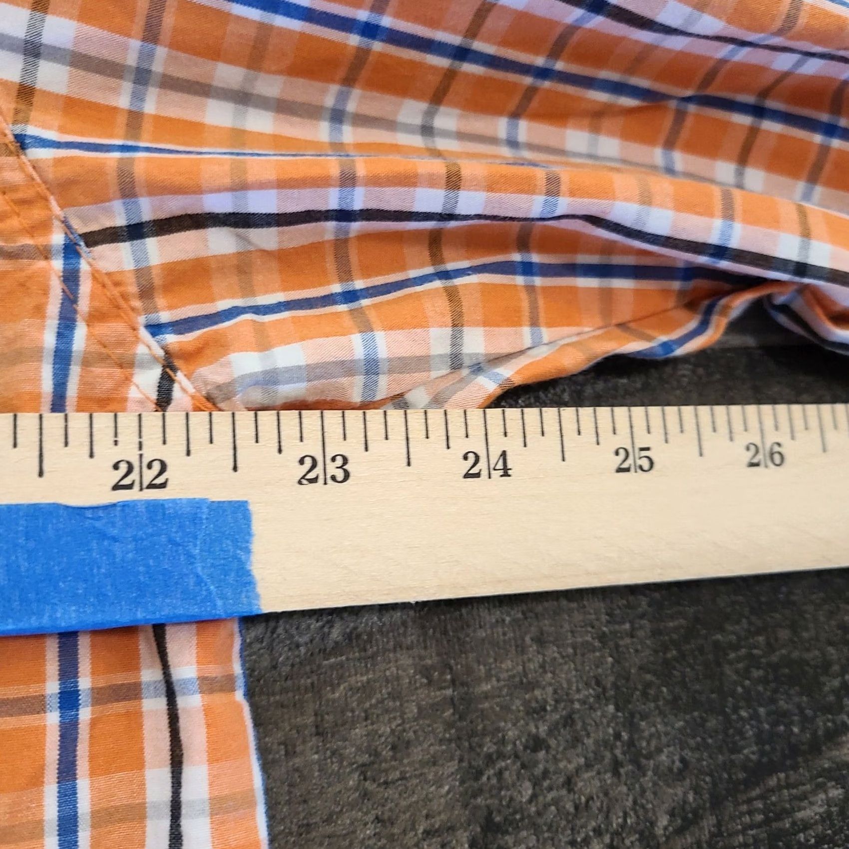 Southpole Southpole Shirt Mens XL Orange Hexagon Plaid Long Sleeve Button Up Collared Size US XL / EU 56 / 4 - 7 Thumbnail