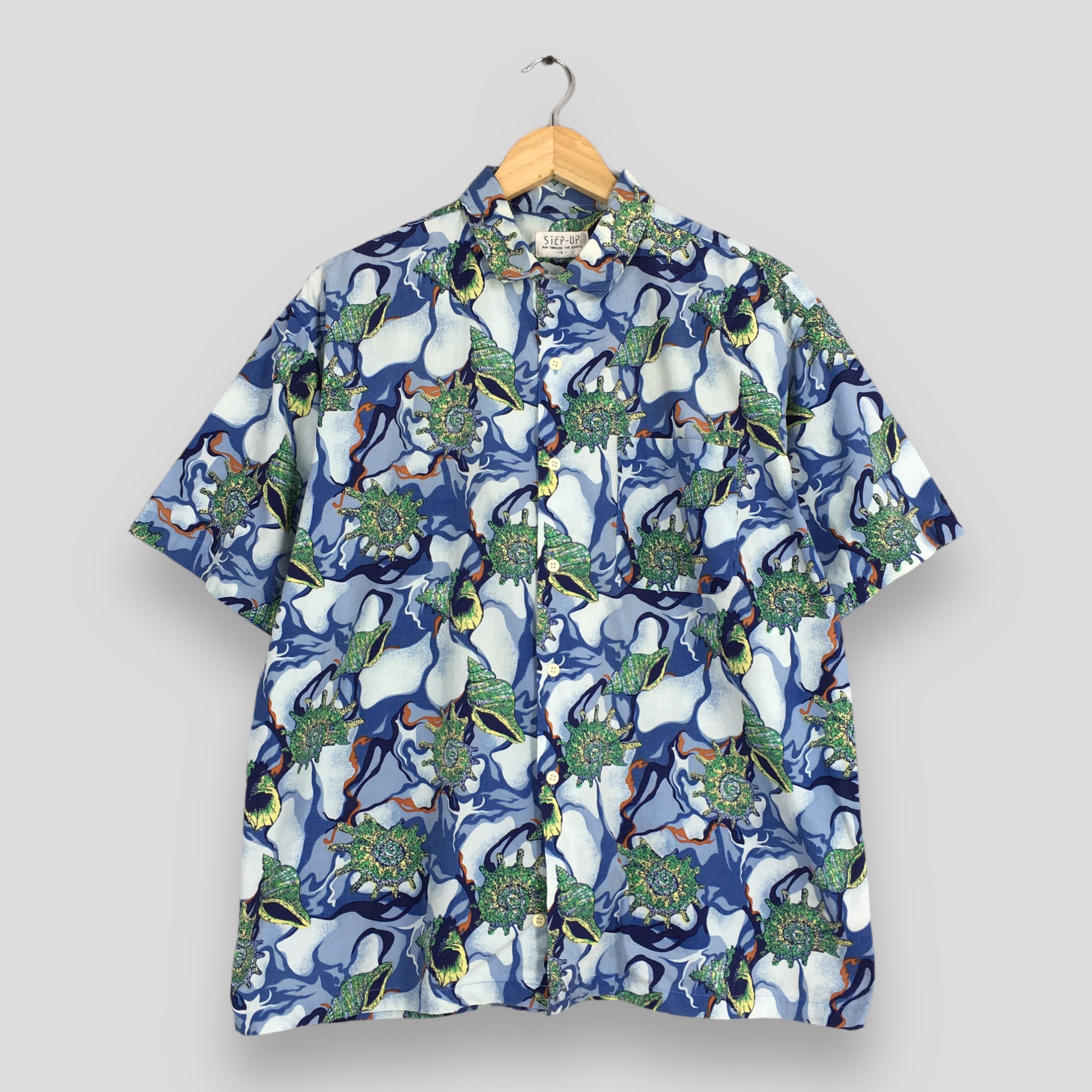 Other Vintage 80s Hawaii Aloha Snail Sea Life Cotton Shirt Large Size US L / EU 52-54 / 3 - 1 Thumbnail