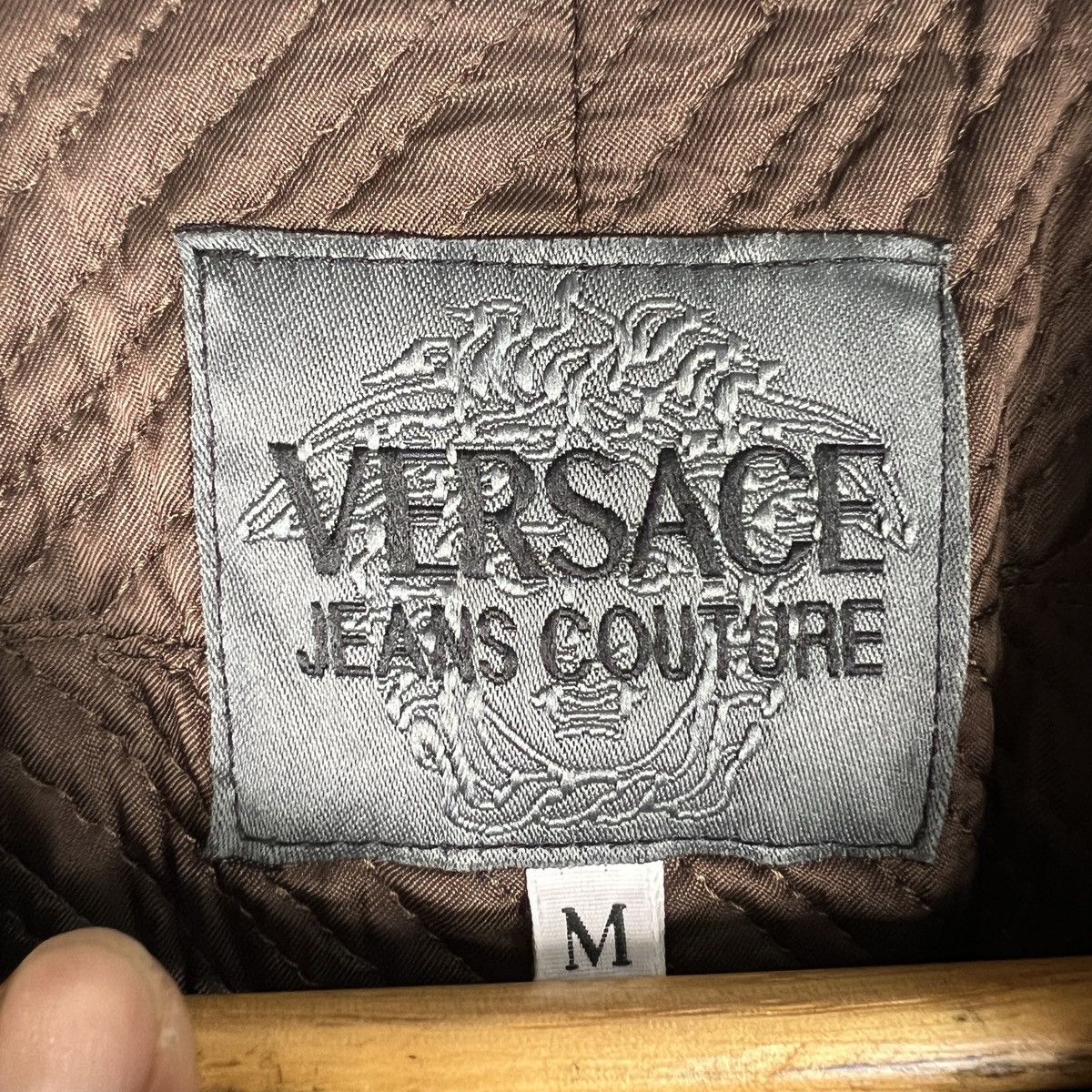 Versace 🔥 RICH BROWN VERSACE JEANS COUTURE OVERCOAT MADE IN ITALY Size US S / EU 44-46 / 1 - 11 Thumbnail