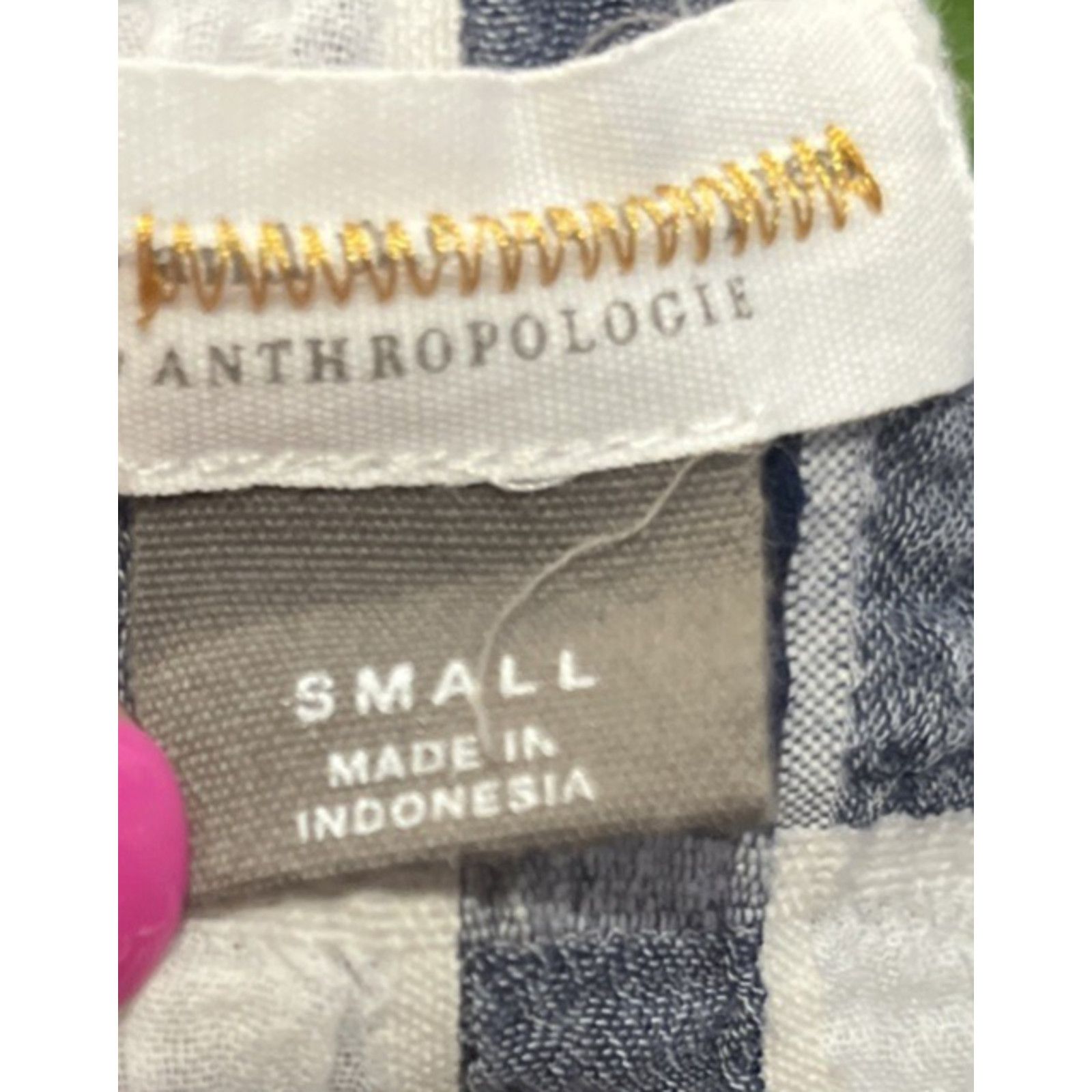 Anthropologie Anthropologie Pilcro Gingham Blue White Check Top Tunic Size S / US 4 / IT 40 - 6 Thumbnail