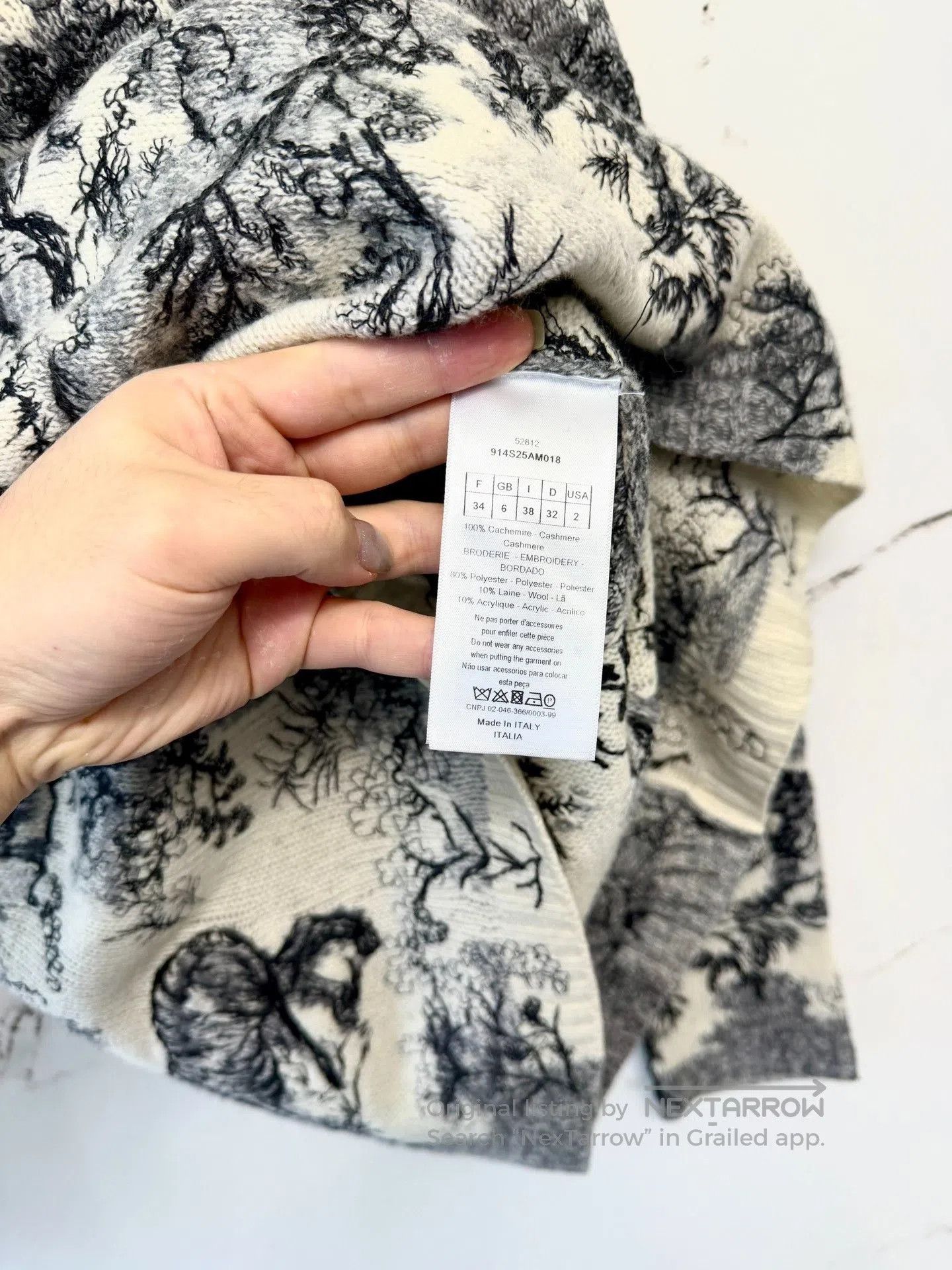 Dior Dior Zoo Collection Cashmere Sweater. Size XXS / US 00 / IT 34 - 5 Thumbnail