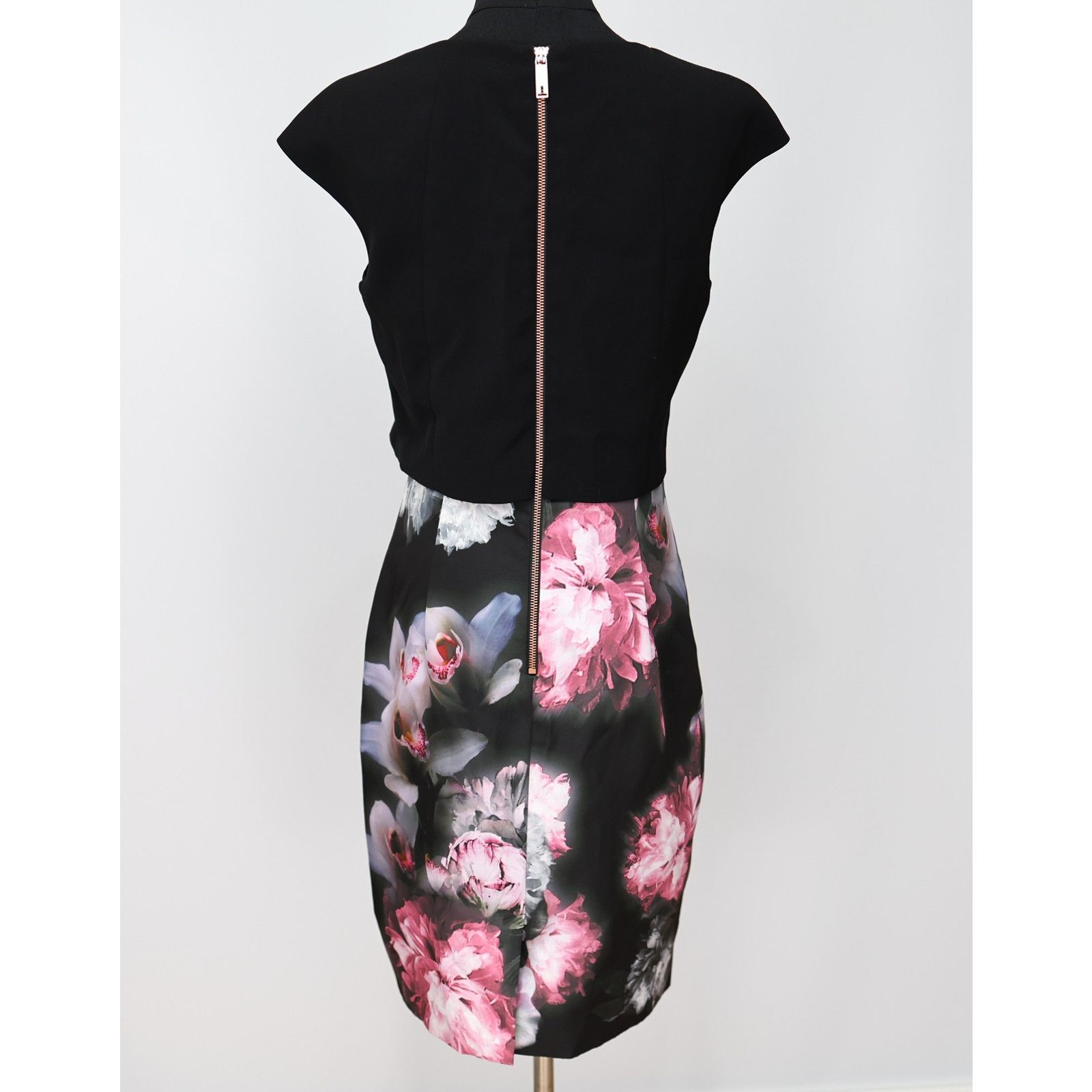 Ted Baker TED BAKER Black W Ethereal Posie Print Skirt Dress Size 2 Size XS / US 0-2 / IT 36-38 - 4 Thumbnail