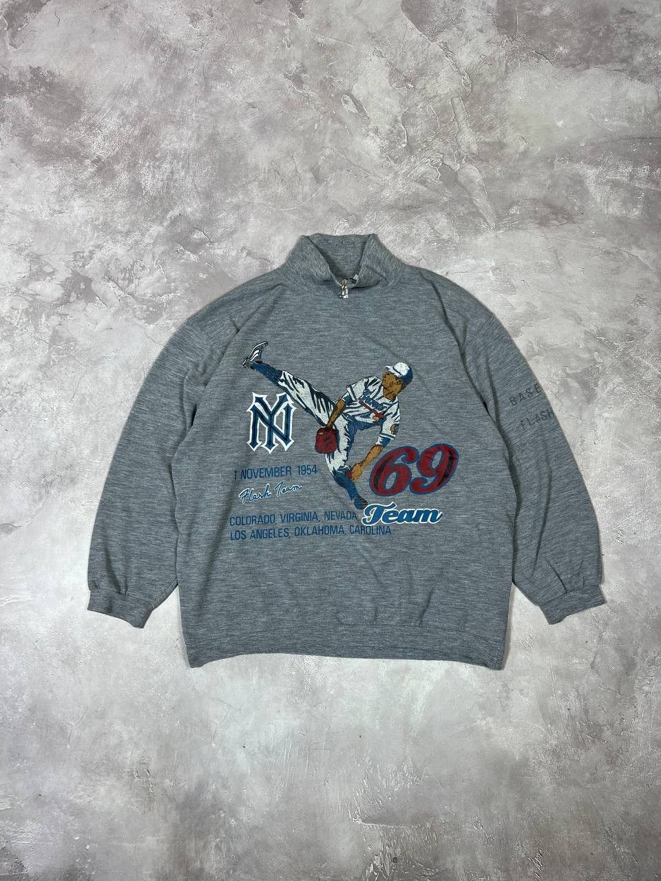 Vintage Rare‼️Baseball NY Braves 1954 Team Flash Size US L / EU 52-54 / 3 - 1 Thumbnail