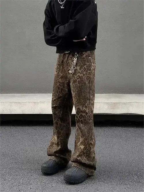 Jean Kitahara x Etou Leopard Print Wide Leg Flare Jeans Size US 32 / EU 48 - 8 Thumbnail