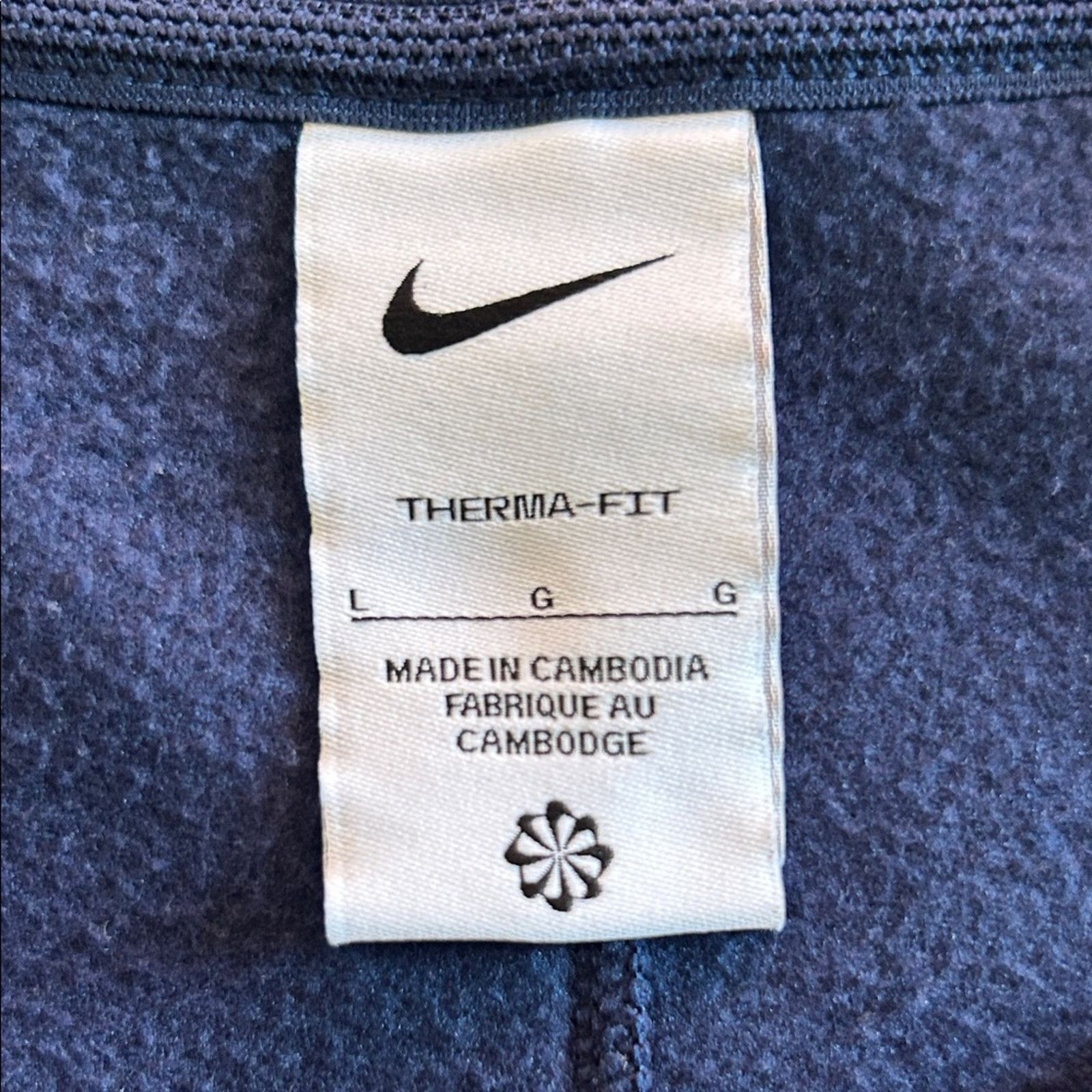 Nike Nike Navy Therma Fit Sweatshirt with Orange Auburn AU Logo Size US L / EU 52-54 / 3 - 2 Thumbnail
