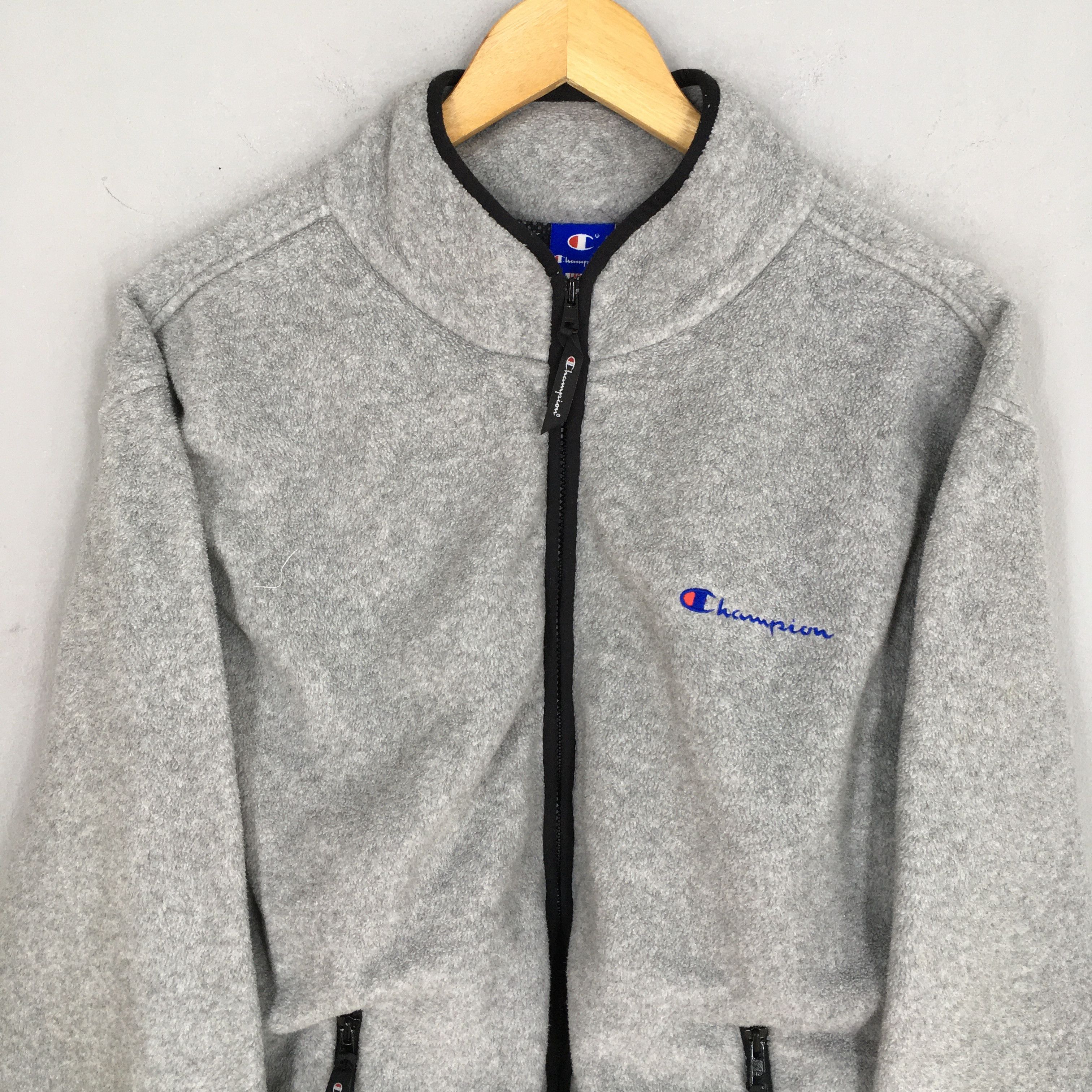 Champion Vintage 90s Champion Fleece Zipper Sweatshirt Large Size US L / EU 52-54 / 3 - 2 Thumbnail