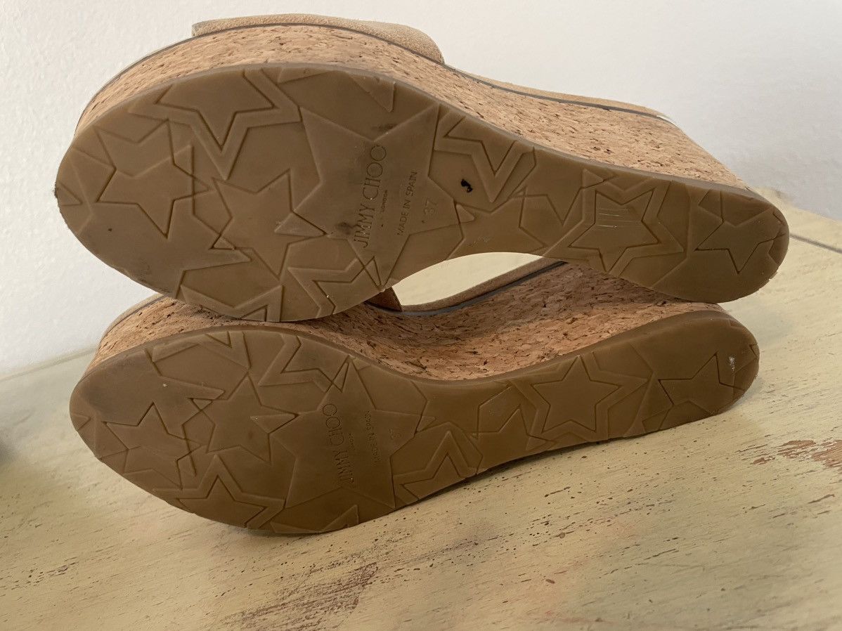 Jimmy Choo Deedee 80 Platform Slides Size US 7 / IT 37 - 8 Thumbnail