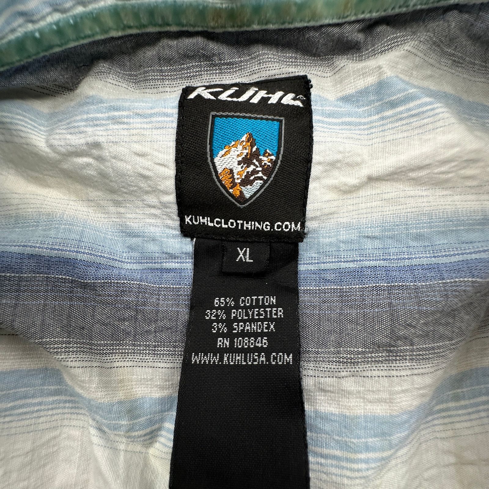 Kuhl Kuhl Vertical Striped Blue White Mens Shirt XL Button Up Size US XL / EU 56 / 4 - 3 Thumbnail