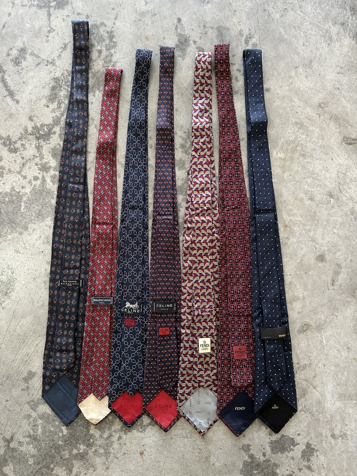 Balenciaga Lot of 7 Luxury Designer Tie Size ONE SIZE - 4 Thumbnail