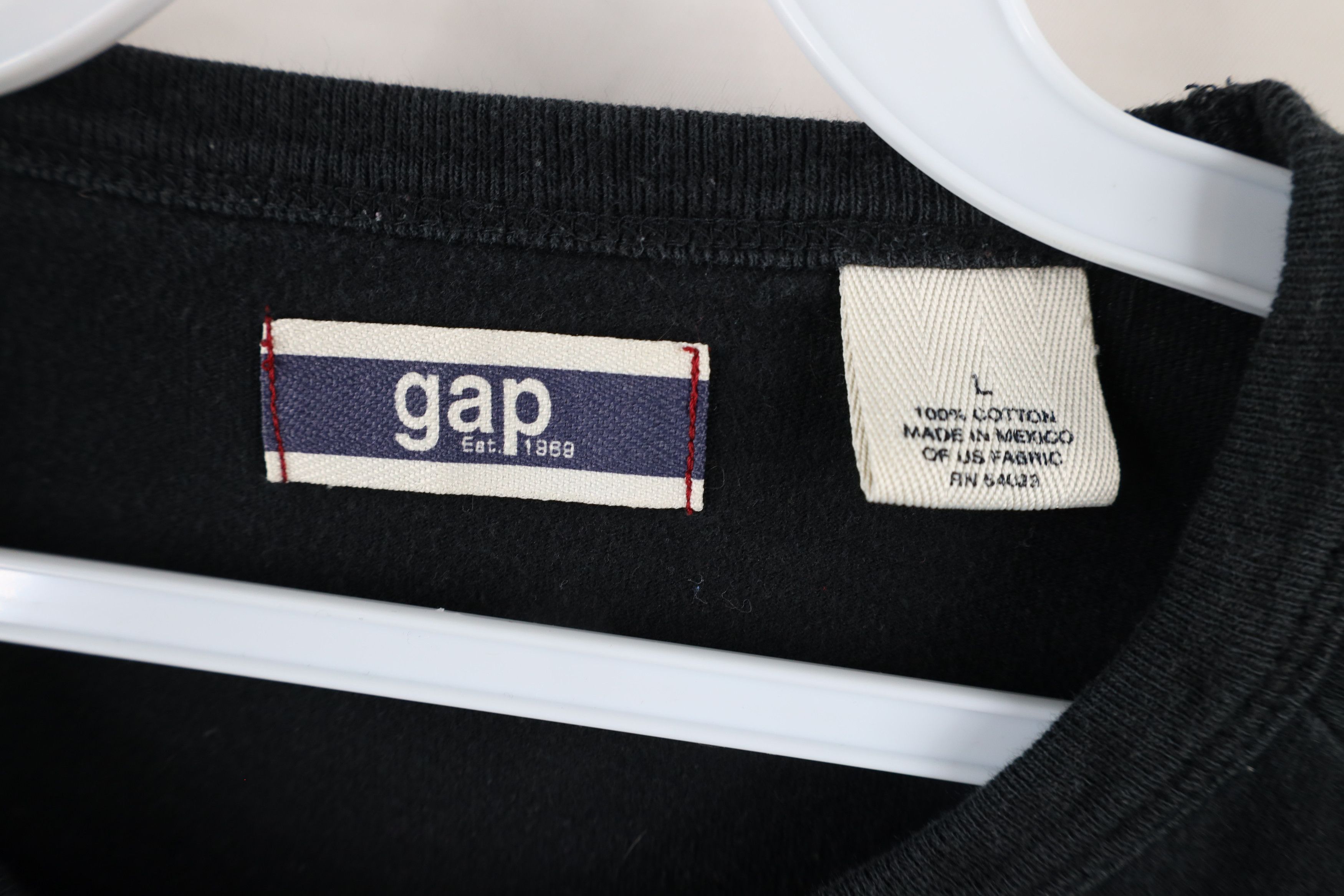 Gap × Vintage Vintage Y2K 2002 Gap Racing Long Sleeve T-Shirt Black Cotton Size US L / EU 52-54 / 3 - 7 Thumbnail