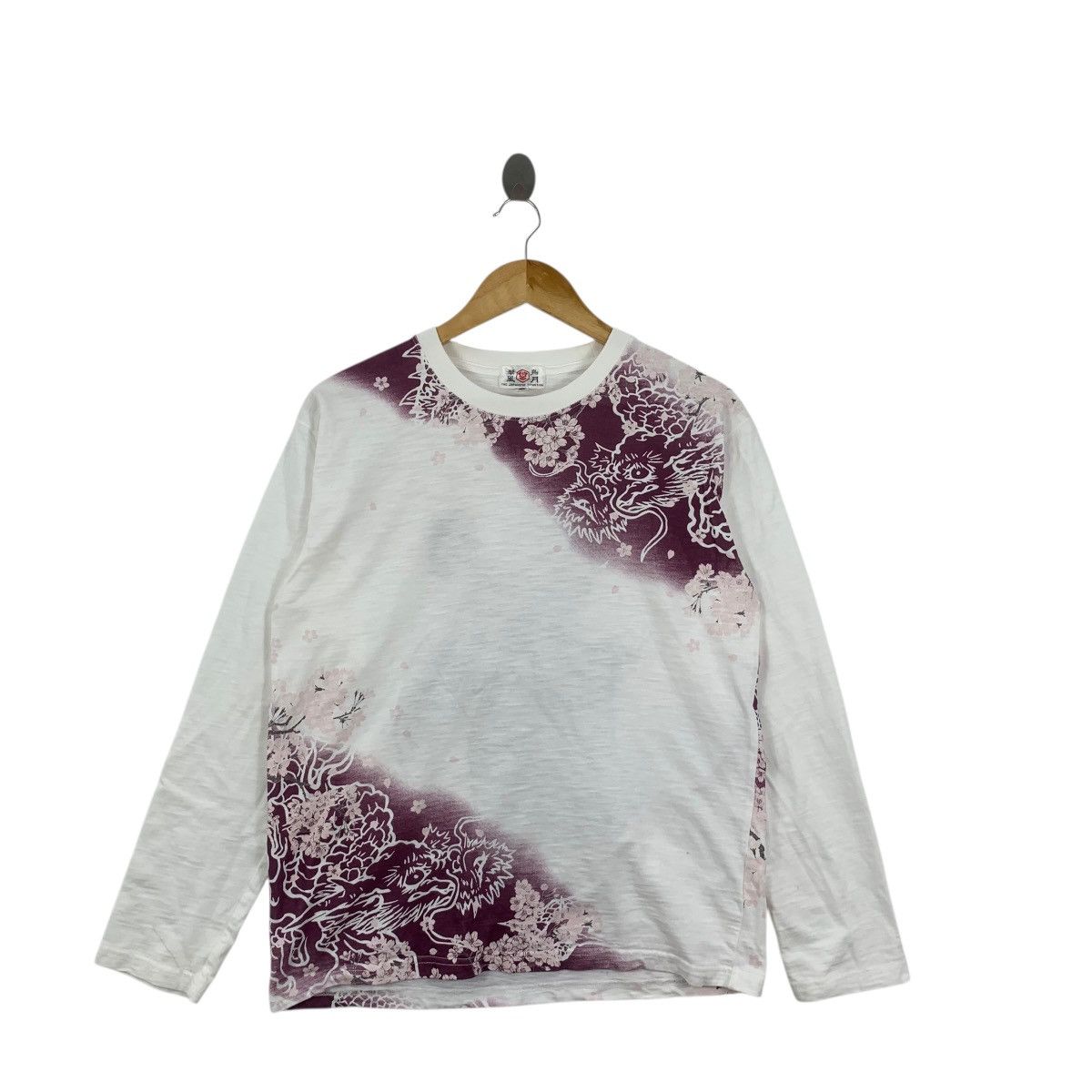Other Vintage JAPAN TRADITIONAL GEISHA Sakura AOP Tee Shirt Top Size L / US 10 / IT 46 - 3 Thumbnail